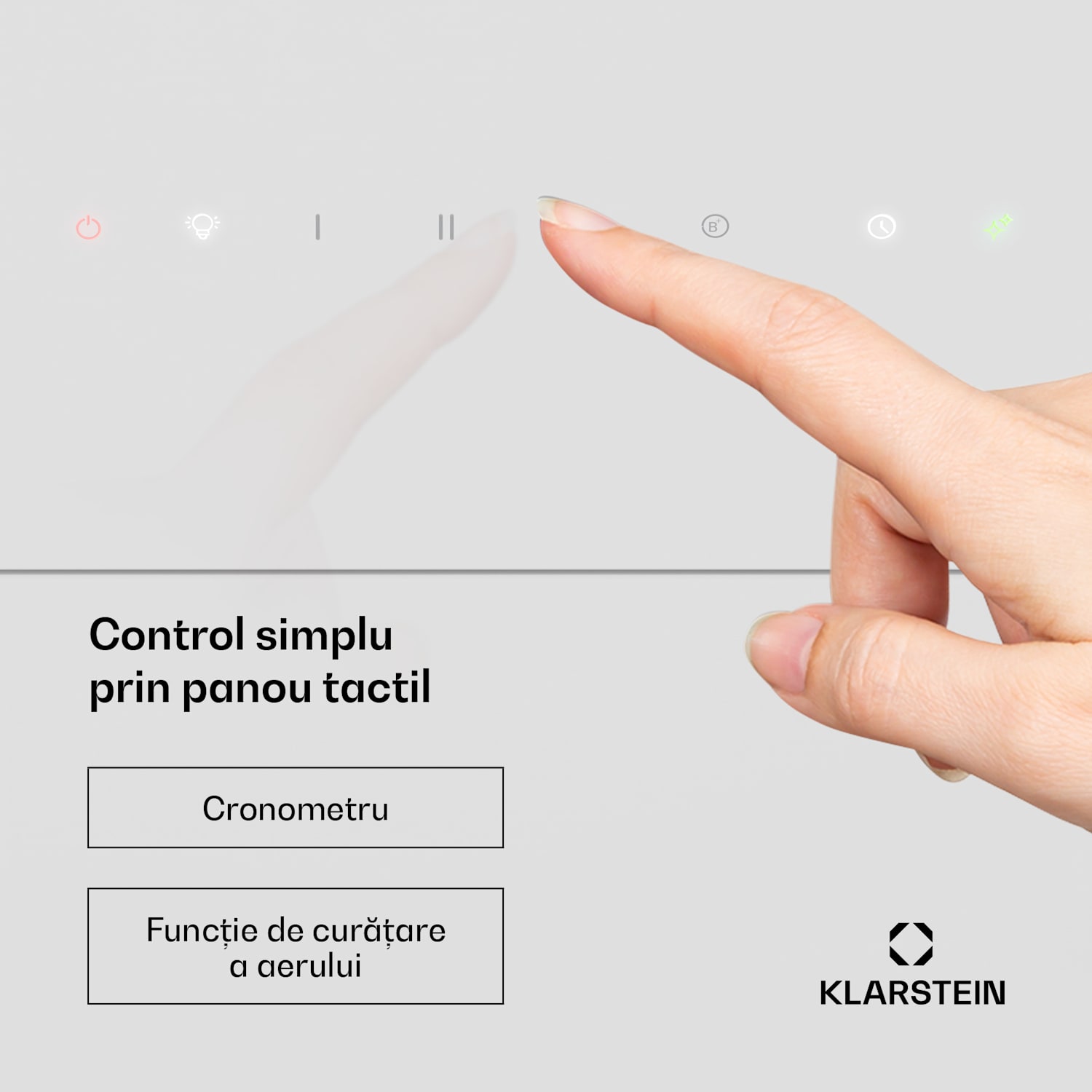 Hota SleekAir | A+++ | 717 m³/h | control tactil | LED | 60 cm 60 cm | Alb