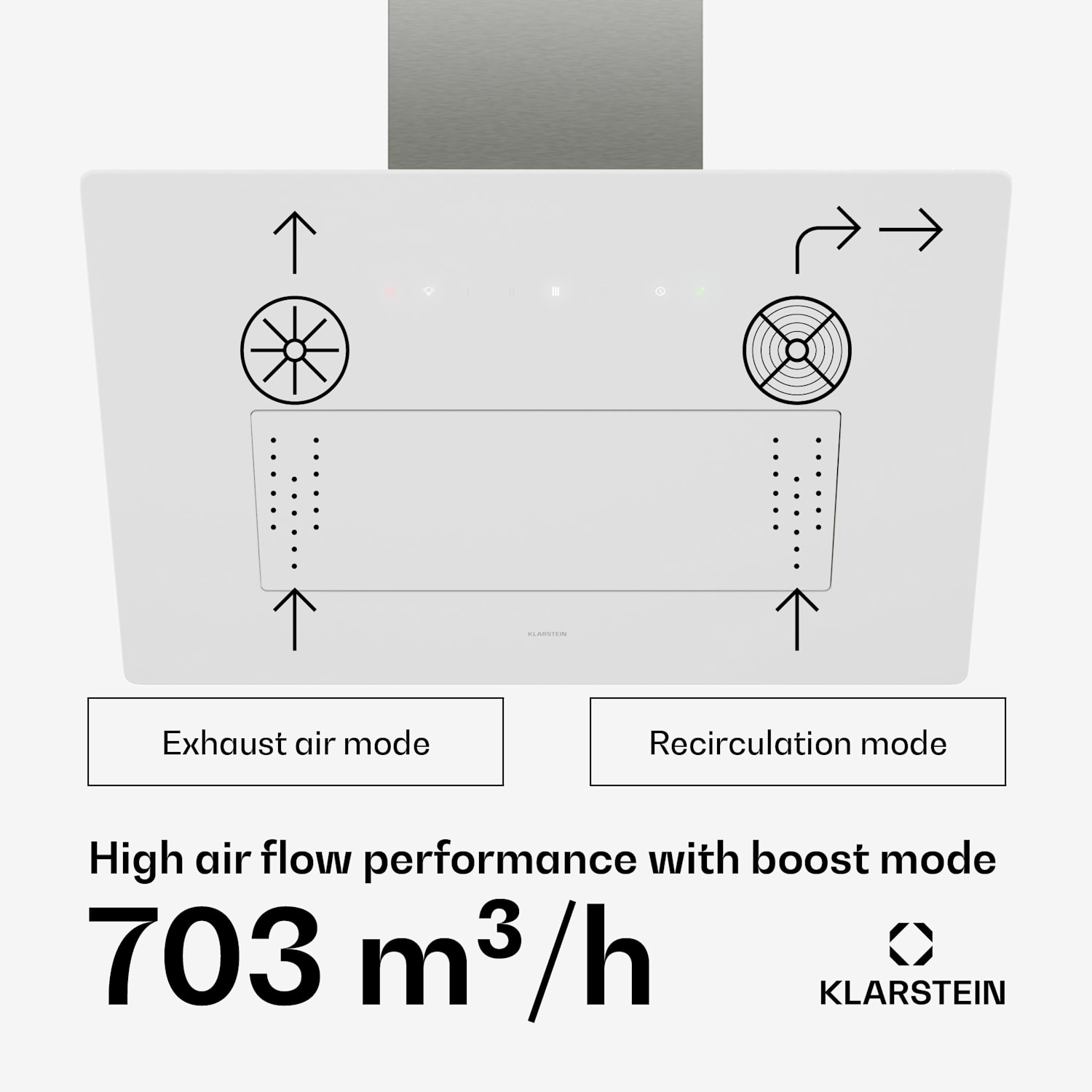 SleekAir extractor hood | A+++ | 717m³/h | Touch | LED | 60cm 