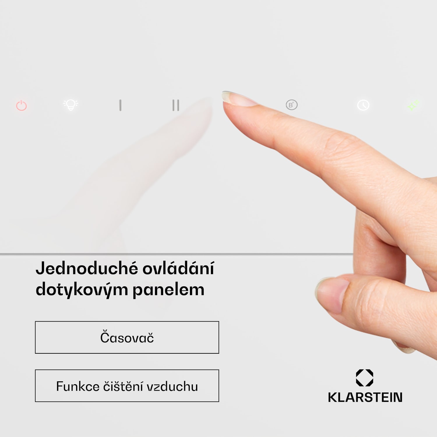 SleekAir digestoř | A+++ | 717 m³/h | dotykové ovládání | LED | 90 cm 90 cm | Bílá