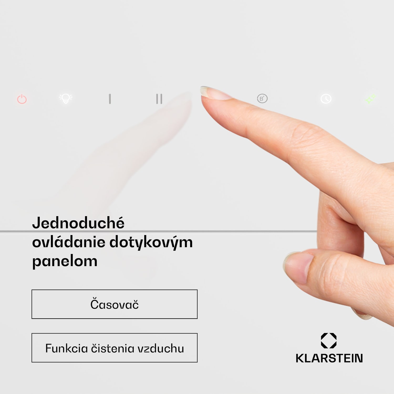 SleekAir digestor | A+++ | 717 m³/h | dotykové ovládanie | LED | 90 cm 90 cm | Biela
