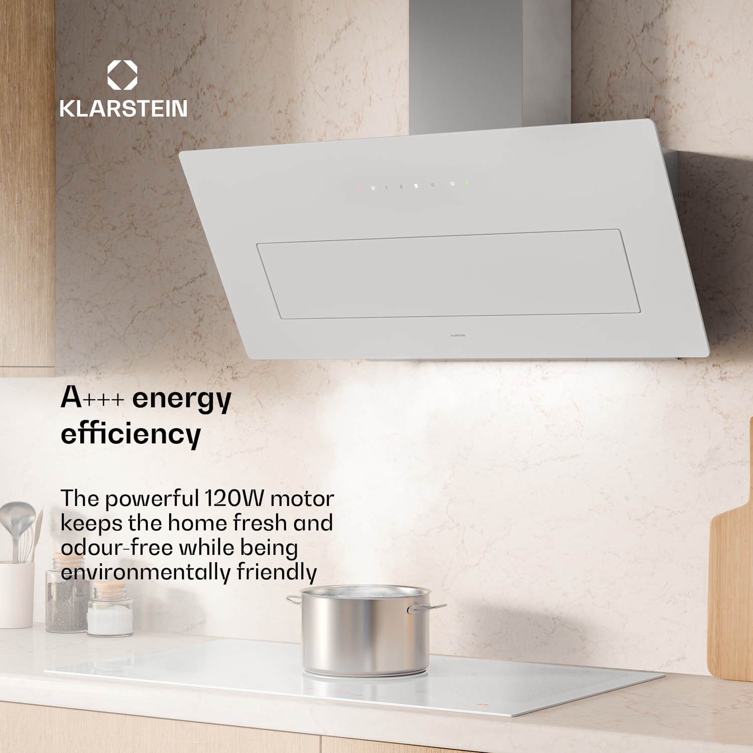 SleekAir extractor hood | A+++ | 717m³/h | Touch | LED | 90cm 