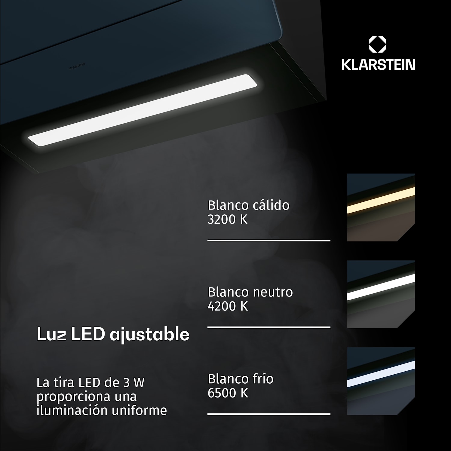 SleekAir campana extractora | A+++ | 717 m³/h | táctil | LED | 60 cm 60 cm | Antracita
