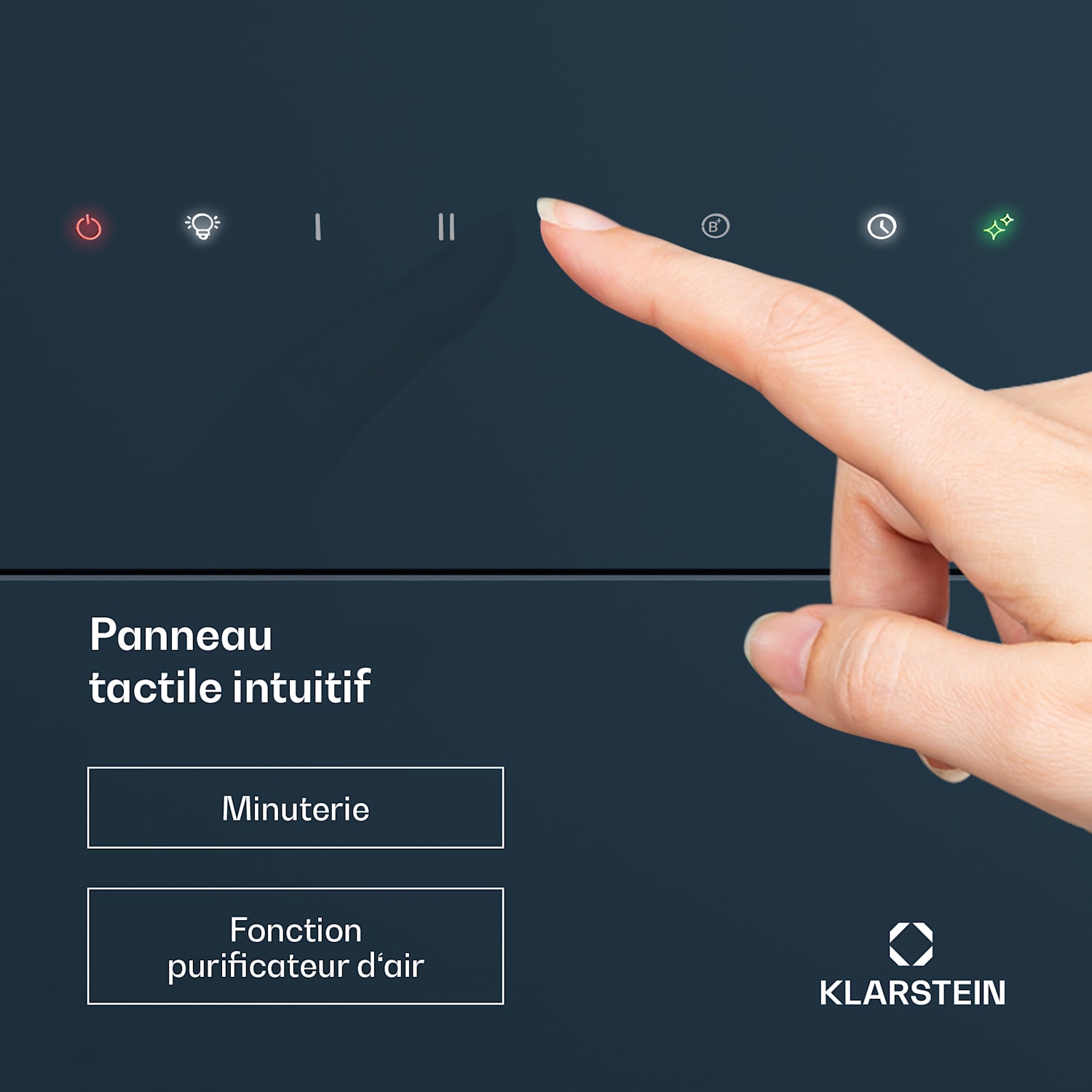 SleekAir afzuigkap | A+++ | 717 m³/h | touch | led | 60 cm 60 cm | Antraciet