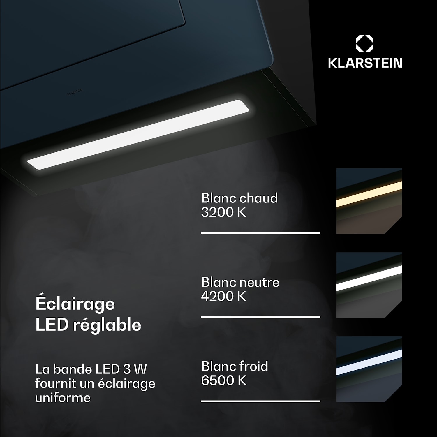 SleekAir afzuigkap | A+++ | 717 m³/h | touch | led | 60 cm 60 cm | Antraciet