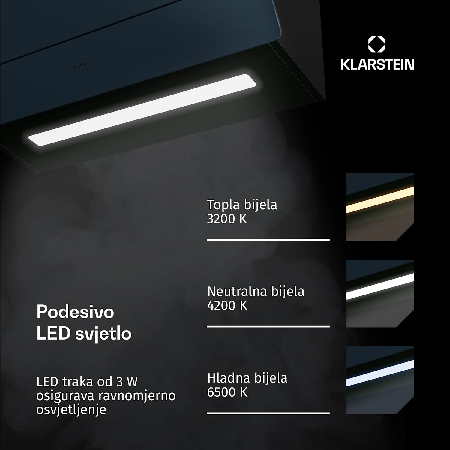 SleekAir napa | A+++ | 717 m³/h | Touch | LED | 60 cm 60 cm | Antracit