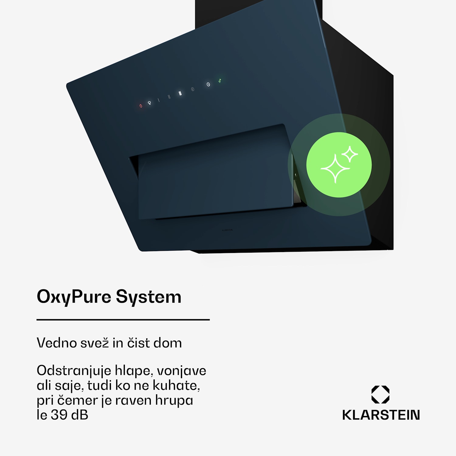 SleekAir kuhinjska napa, A+++, 717m³/h, Touch, LED, 60 cm 60 cm | Antracit