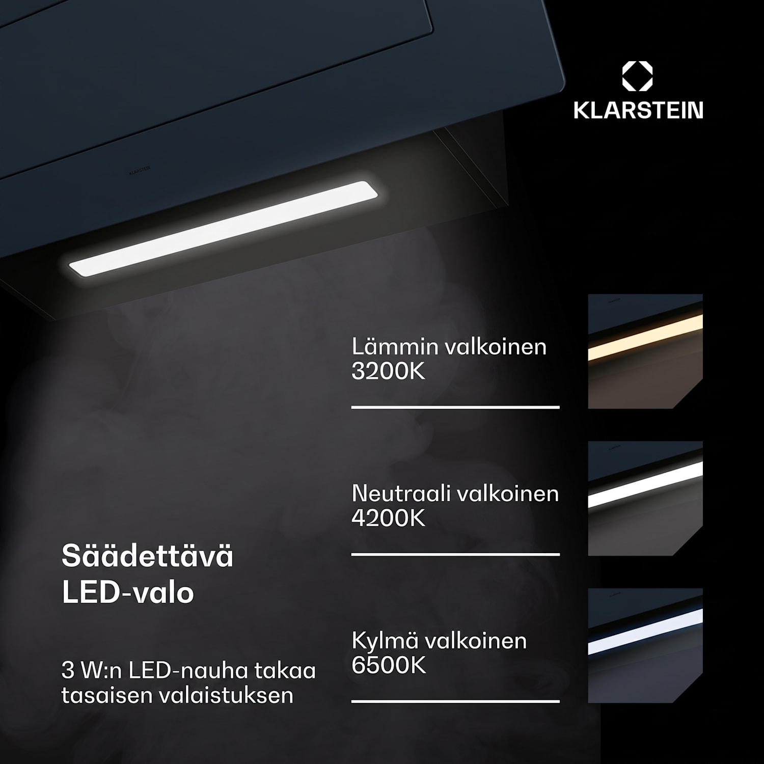 SleekAir liesituuletin, A+++, 717 m³/h, Touch 90 cm 90 cm | Antrasiitti
