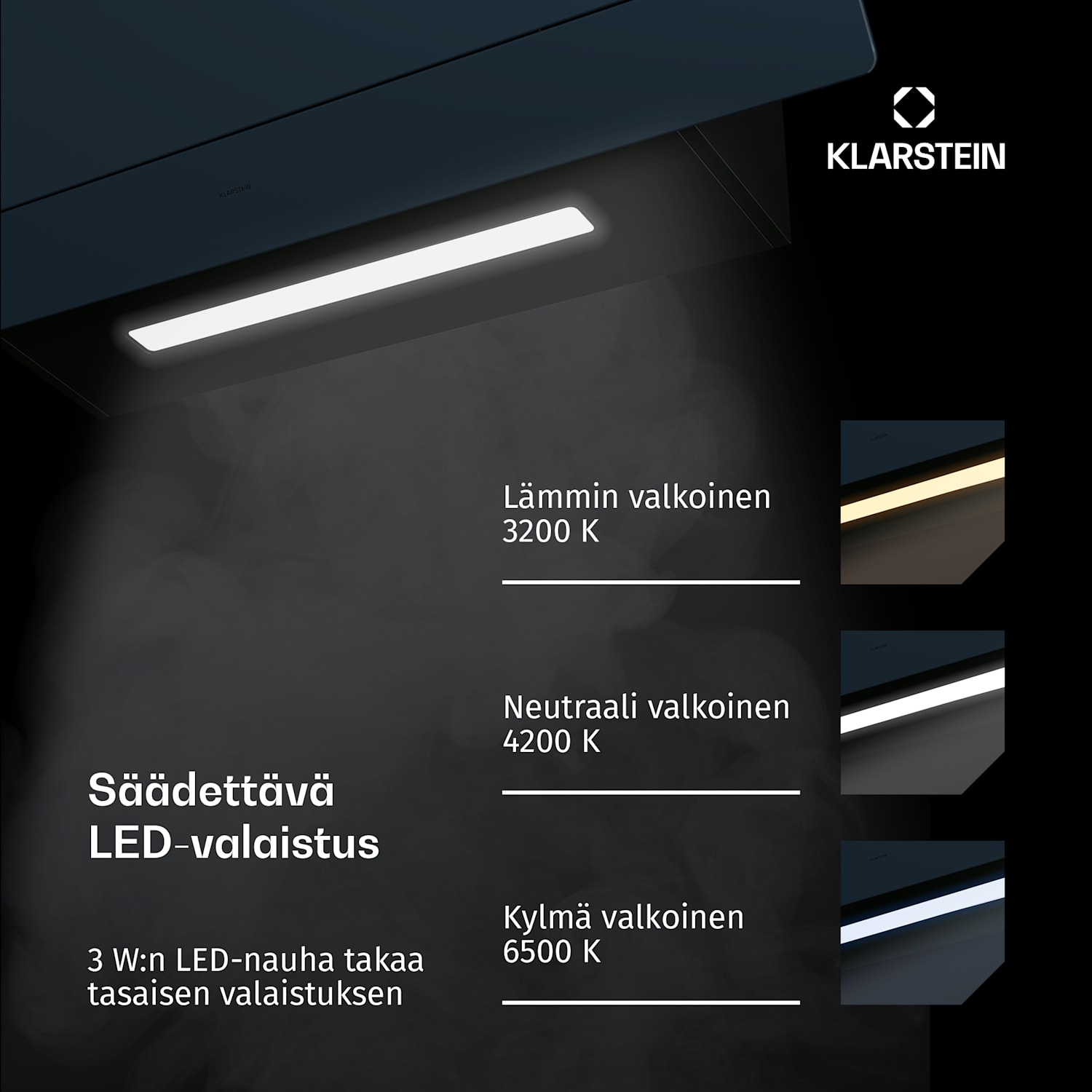 SleekAir liesituuletin, A+++, 717 m³/h, Touch 90 cm 90 cm | Antrasiitti