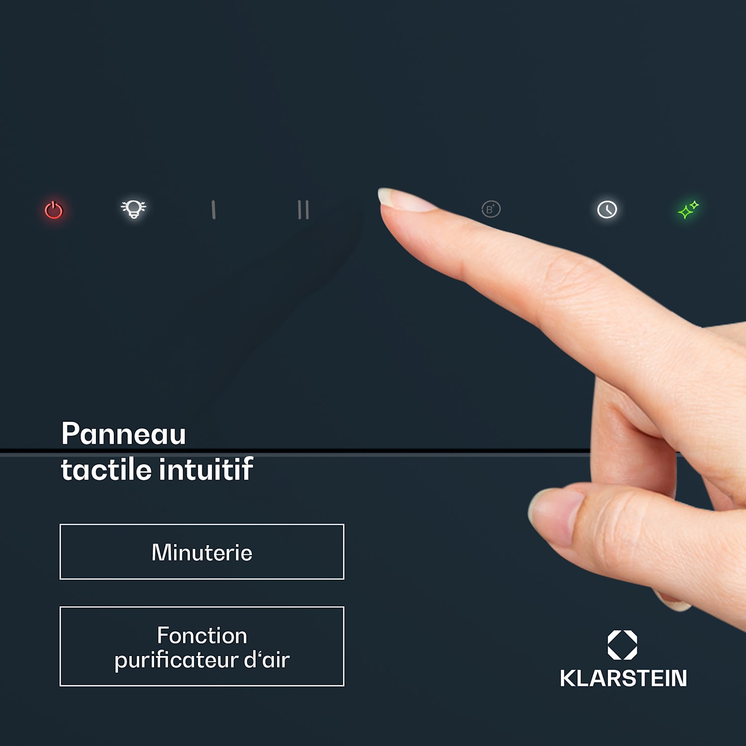 SleekAir afzuigkap | A+++ | 717 m³/h | touch | led | 90 cm 90 cm | Antraciet