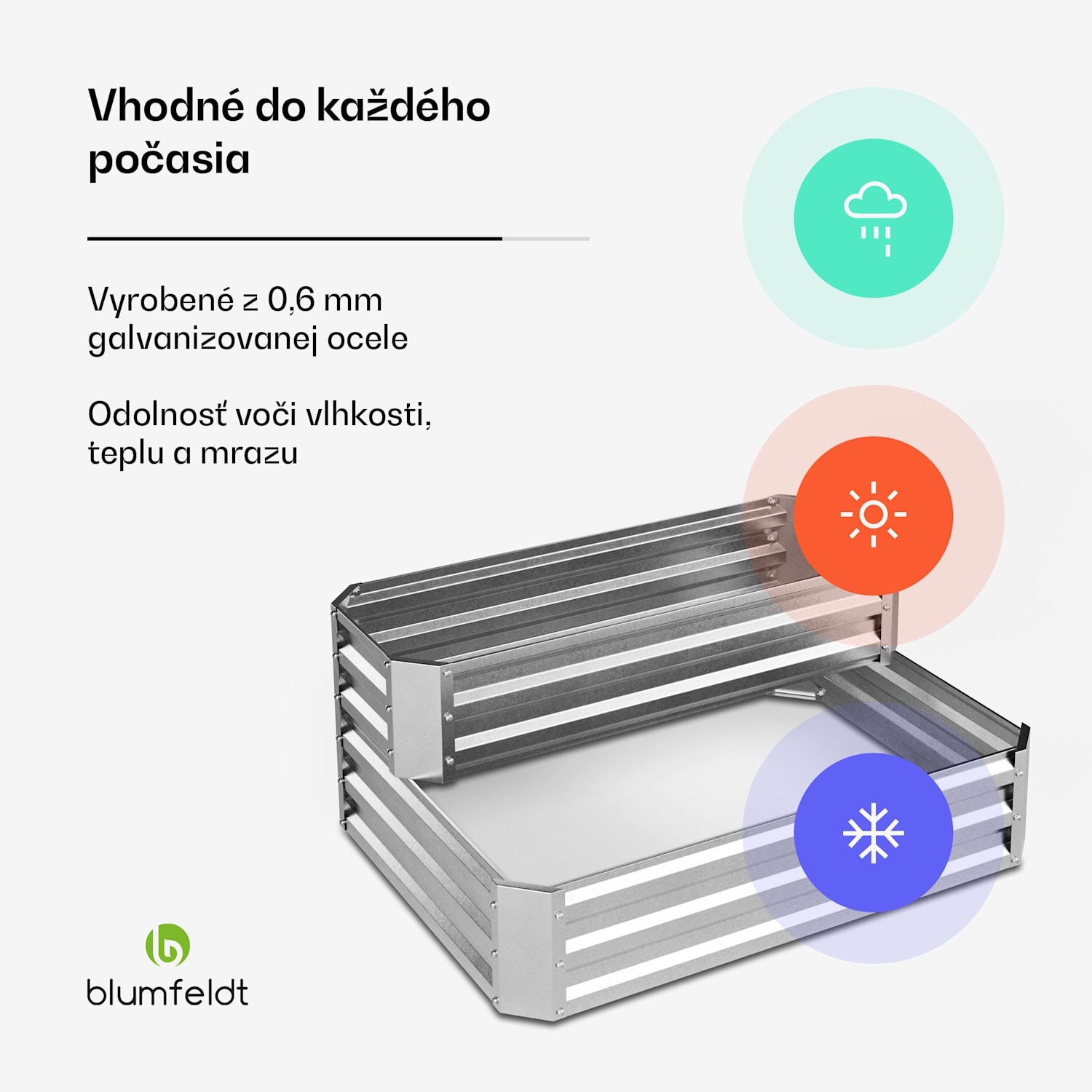 High Grow vyvýšený záhon, 2 úrovne, odolný voči poveternostným vplyvom, odolný voči korózii, robustný, 405 L 120 x 90 x 50 cm | Strieborná