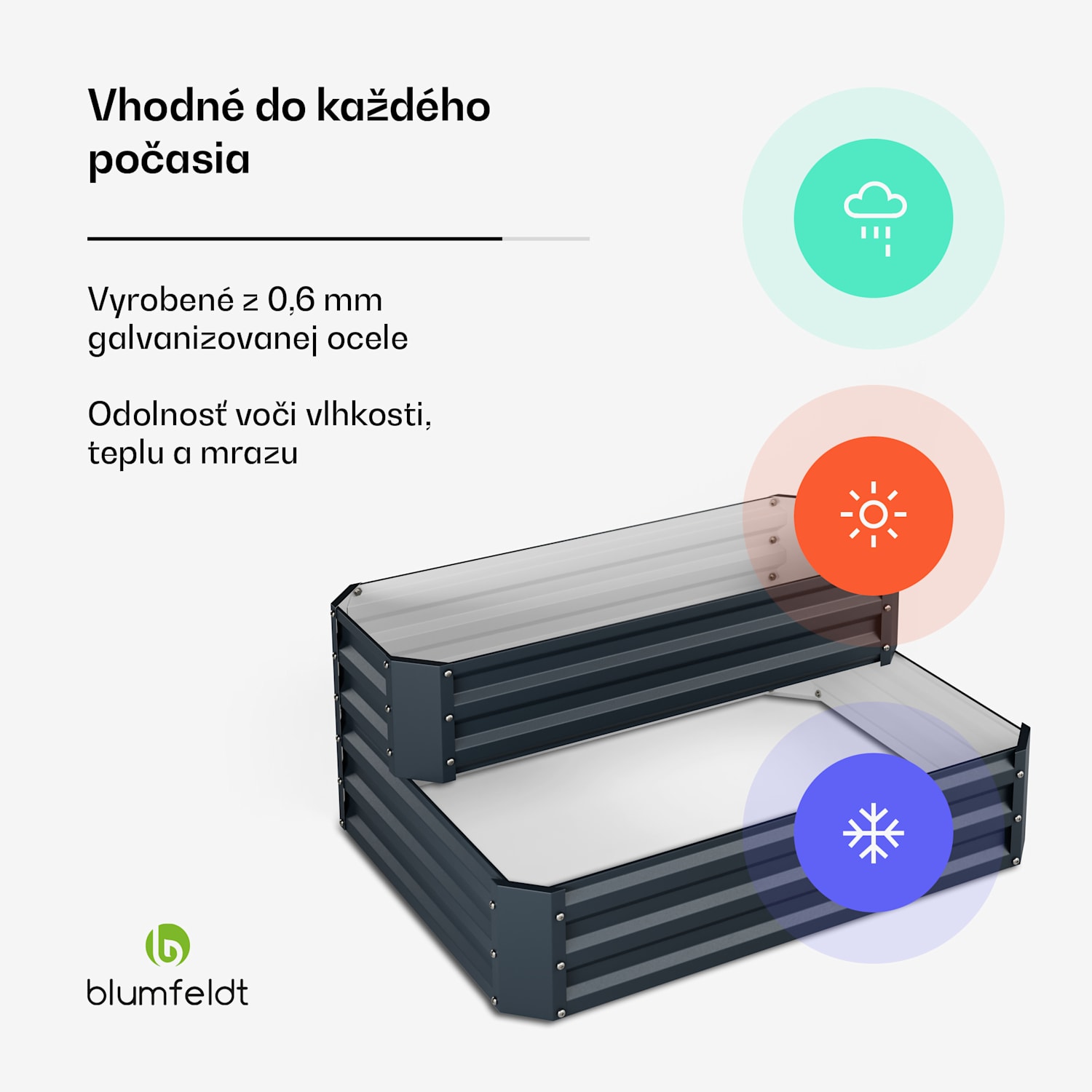 High Grow vyvýšený záhon, 2 úrovne, odolný voči poveternostným vplyvom, odolný voči korózii, robustný, 405 L 120 x 90 x 50 cm | Antracit