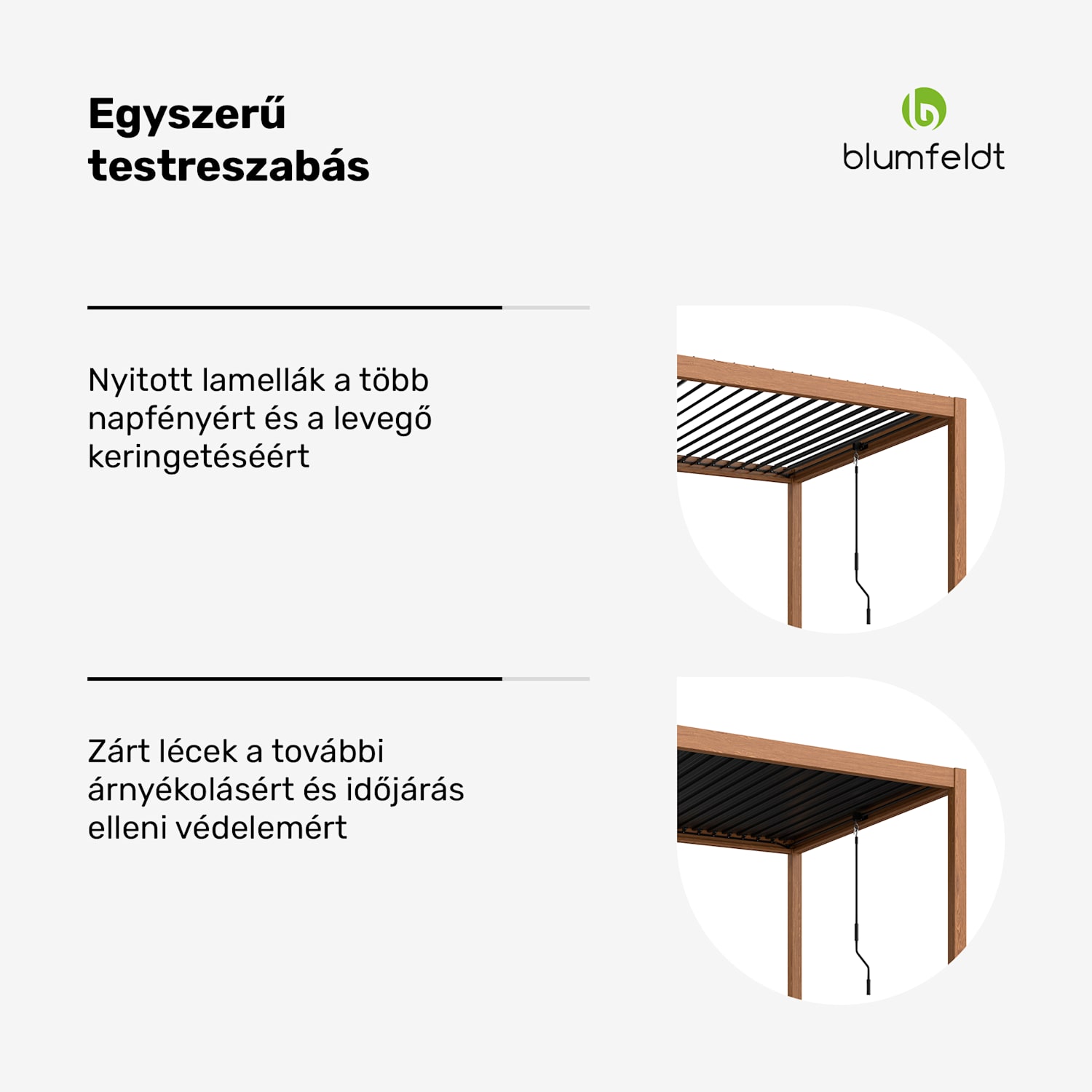 LuminaHaven Pergola 3x3 Horganyzott acél Fa színű 3 x 3 m | Fa megjelenés