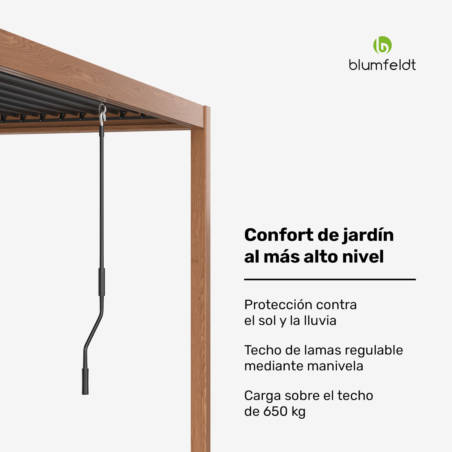 LuminaHaven Pérgola 3x4 acero galvanizado de color madera 3 x 4 m | aspecto madera