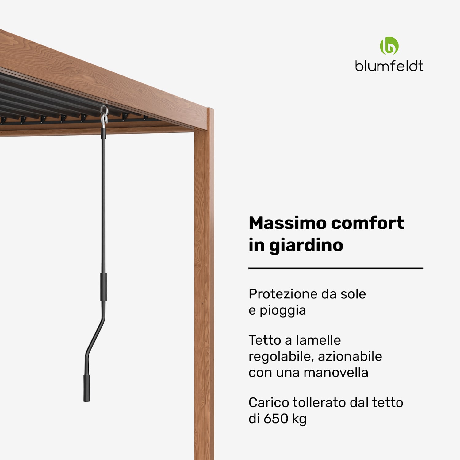 LuminaHaven - Pergola, 3x4, in acciaio zincato, color legno 3 x 4 m | Aspetto legno