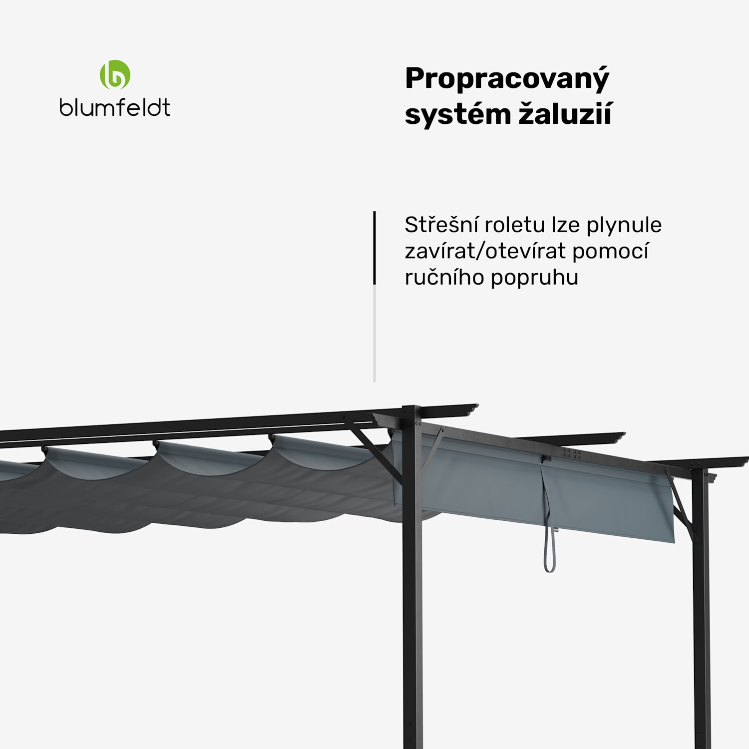 Pantheon Robust Pergola, 3x4 m práškově lakovaná ocel odolná vůči povětrnostním vlivům 3 x 4 m | bez bočních panelů | Tmavě šedá