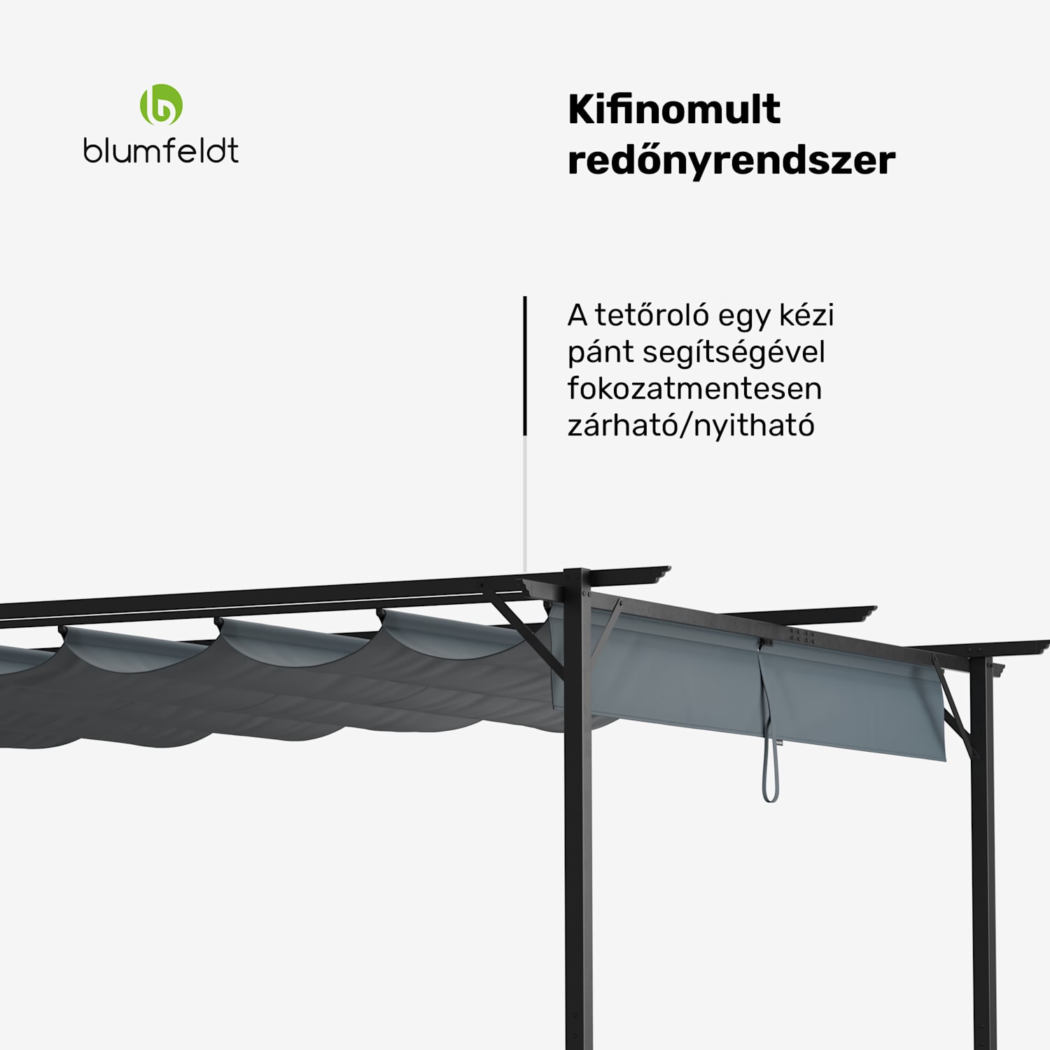 Pantheon Robust Pergola, 3x4 m időjárásálló porszórt acél 3 x 4 m | oldalpanelek nélkül | Sötét szürke
