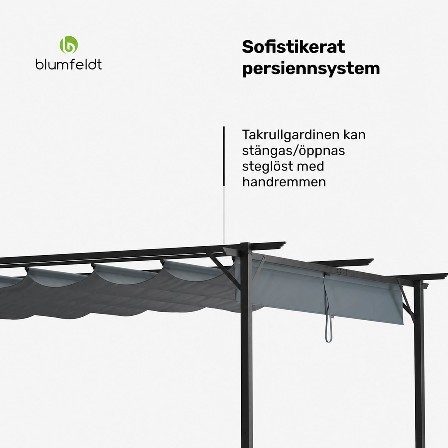 Pantheon Robust Pergola 3x4 m, väderbeständig, pulverlackerat stål 3 x 4 m | Utan sidoväggar | Mörkgrå