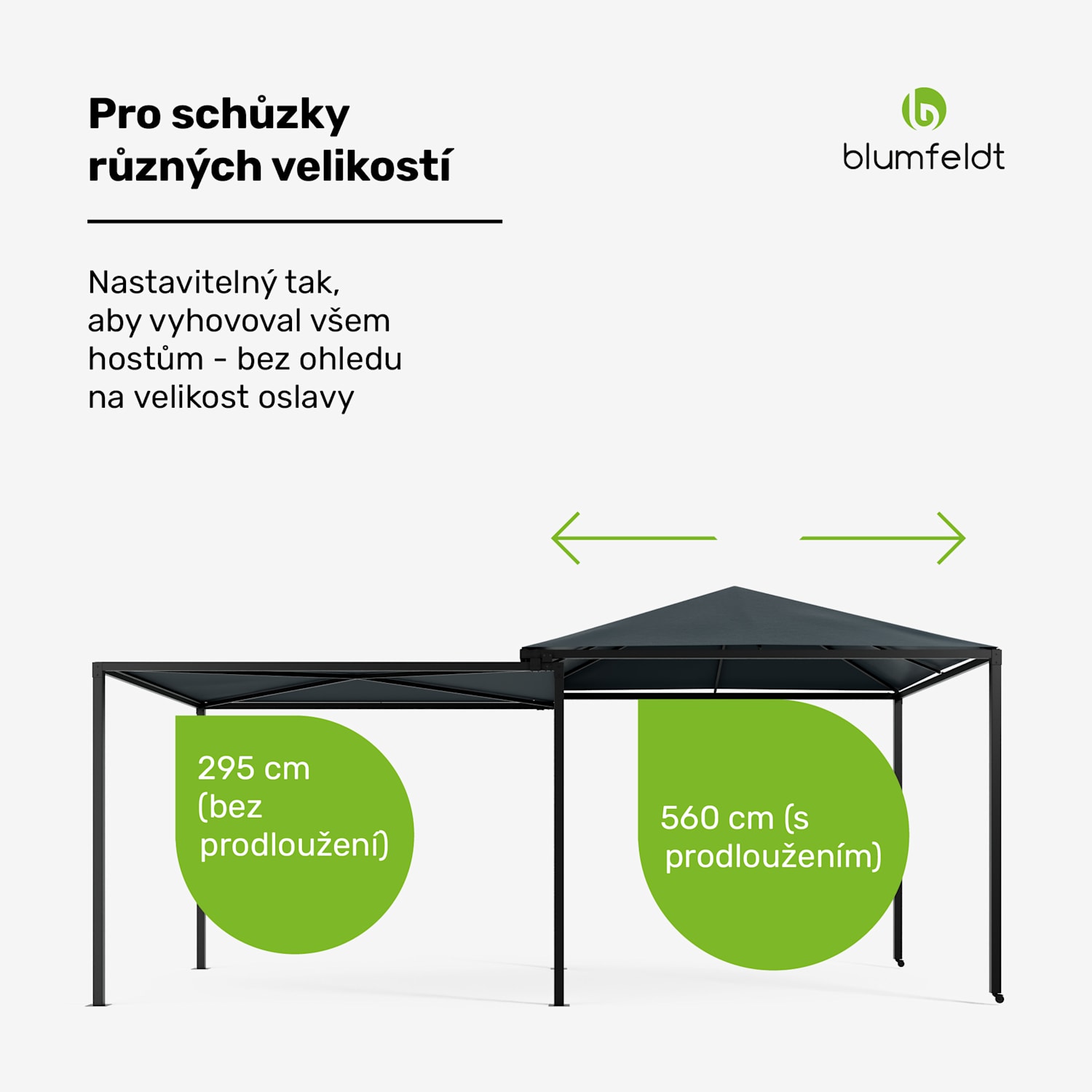 Rozšiřitelný altán ShadeMax s ochranou UV30+ 