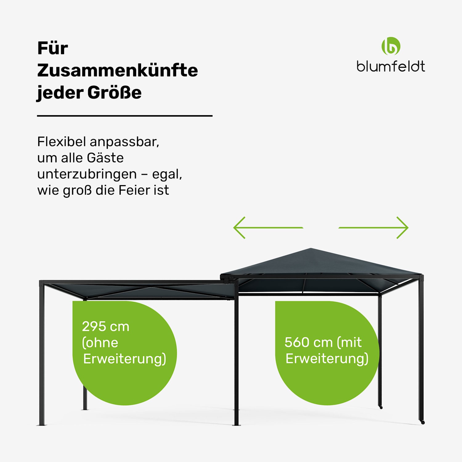 ShadeMax erweiterbarer Pavillon mit UV30+ Schutz 