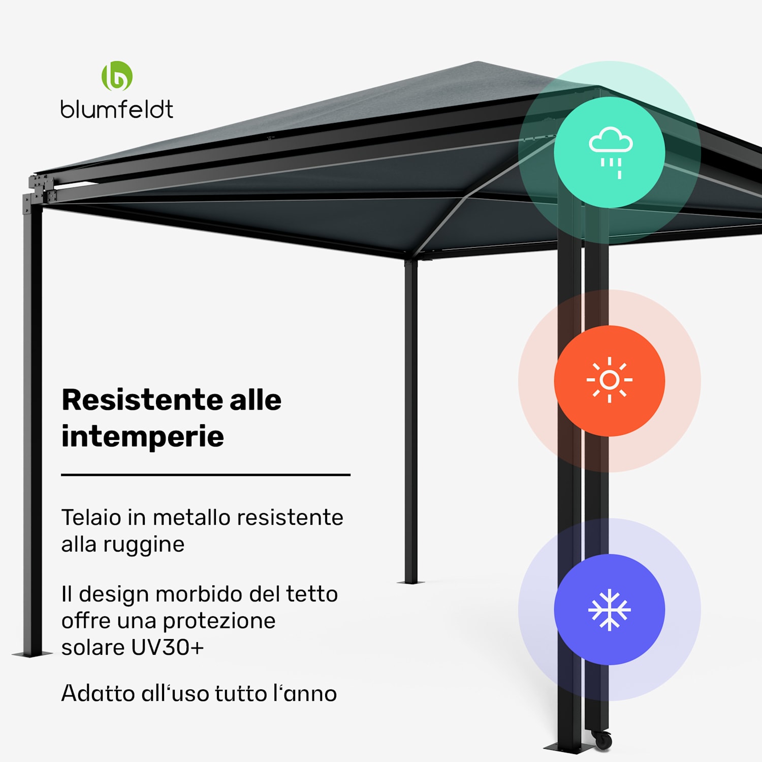 ShadeMax - Gazebo espandibile con protezione UV30+ 