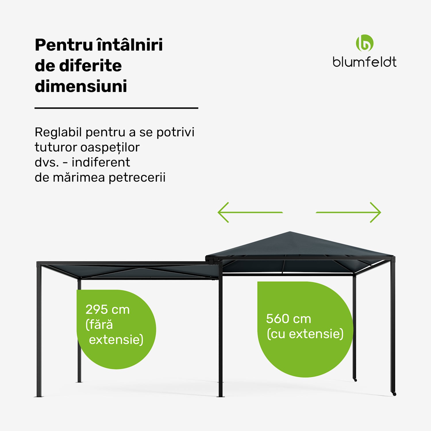 Foișor extensibil ShadeMax cu protecție UV30+ 