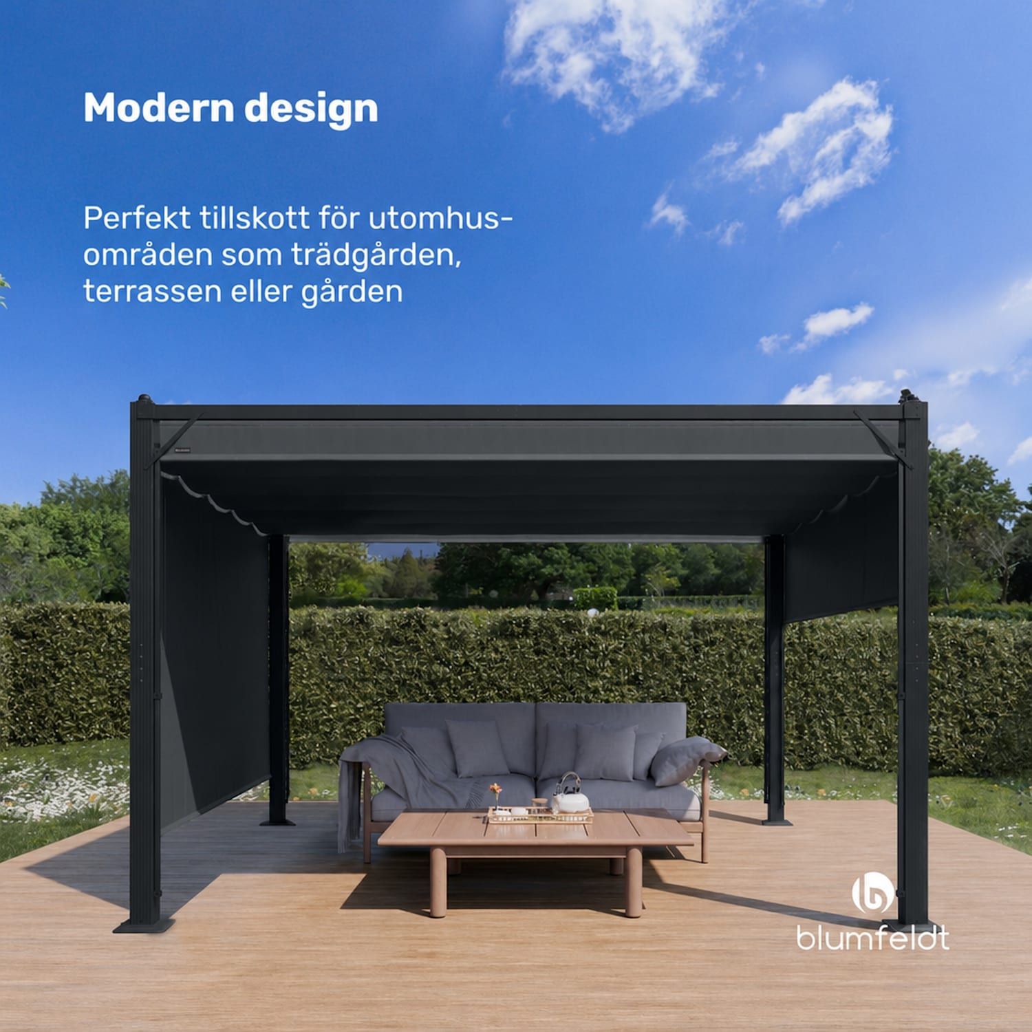  3 x 4 m | Antracit / Svart
