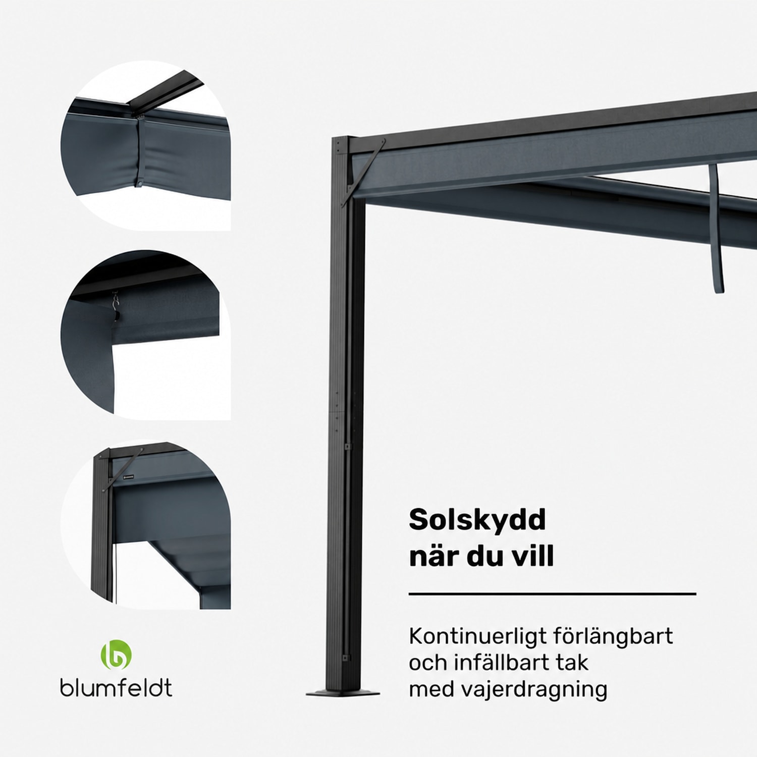  3 x 4 m | Antracit / Svart