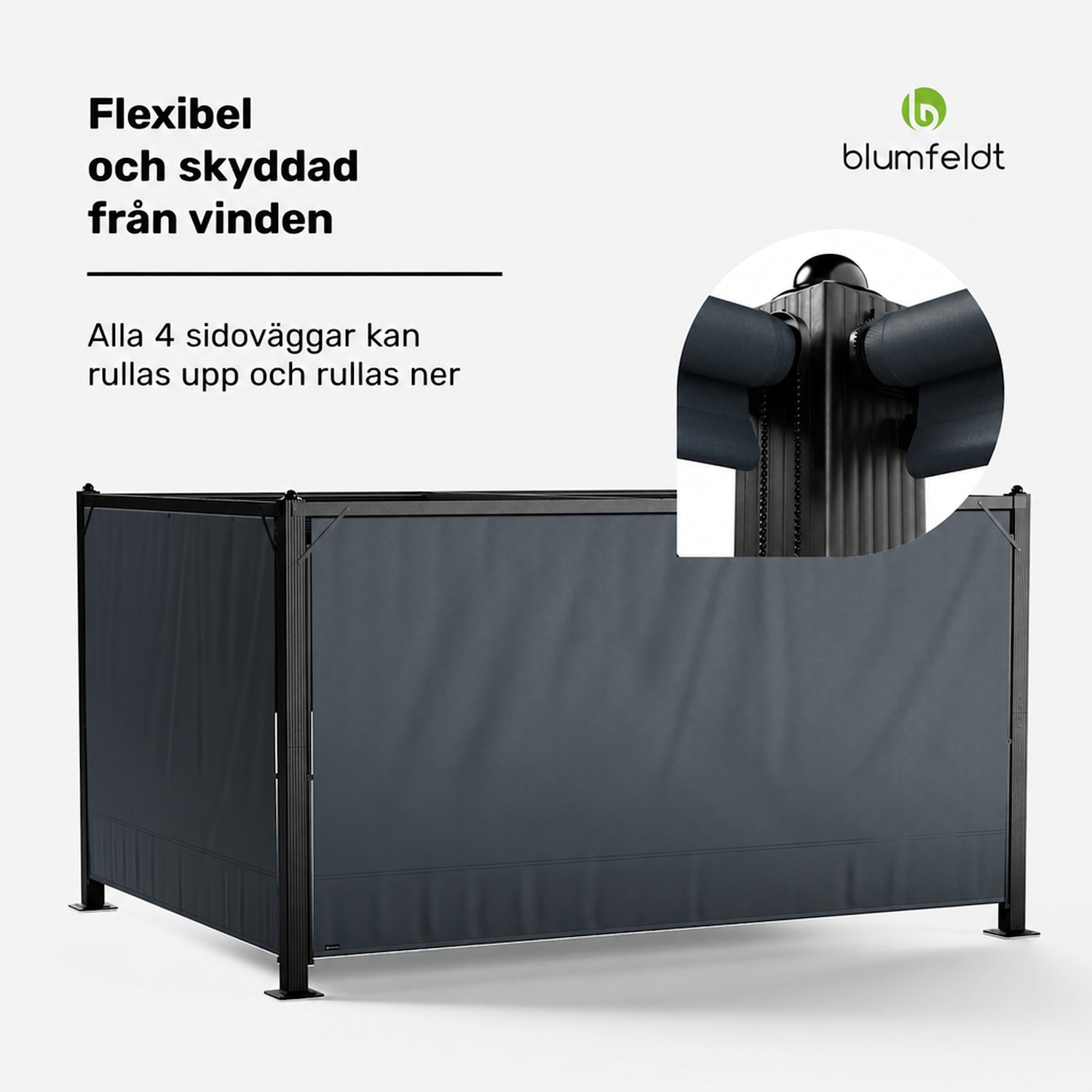 3 x 4 m | Antracit / Svart
