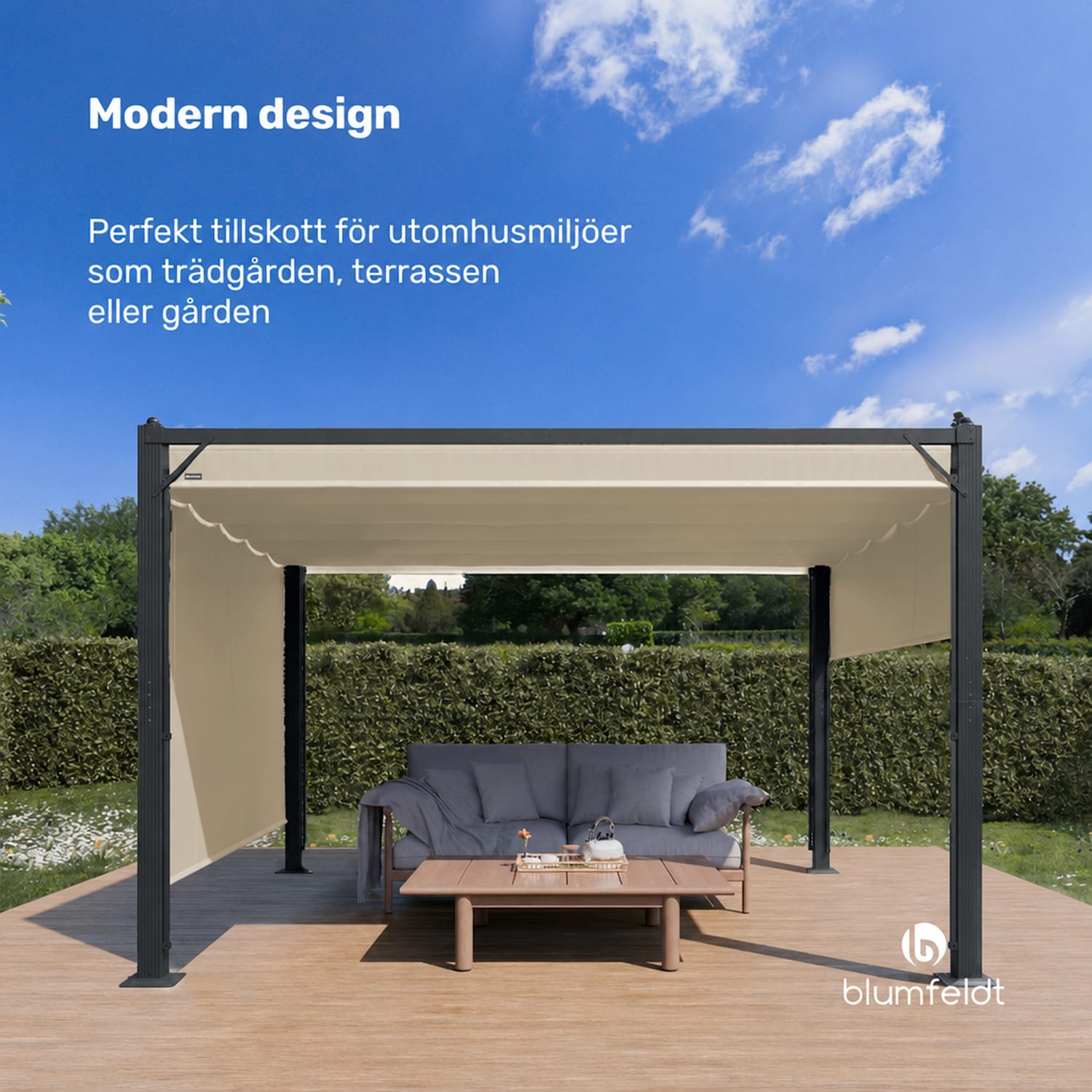  3 x 4 m | Antracit / Beige