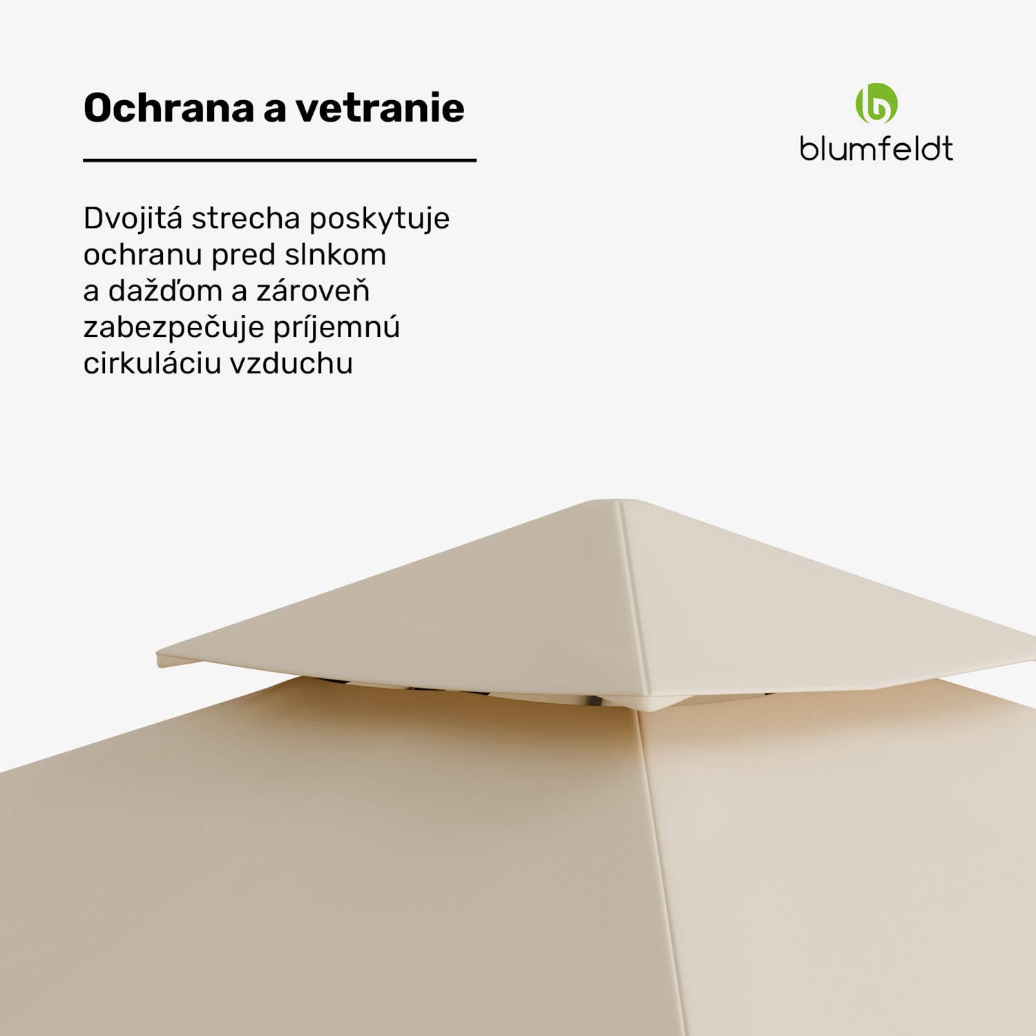 Grandezza Cortina záhradný altánok 3x3 m, odolný voči poveternostným vplyvom, prášková farba, bočné rolety 3 x 3 m | Béžová