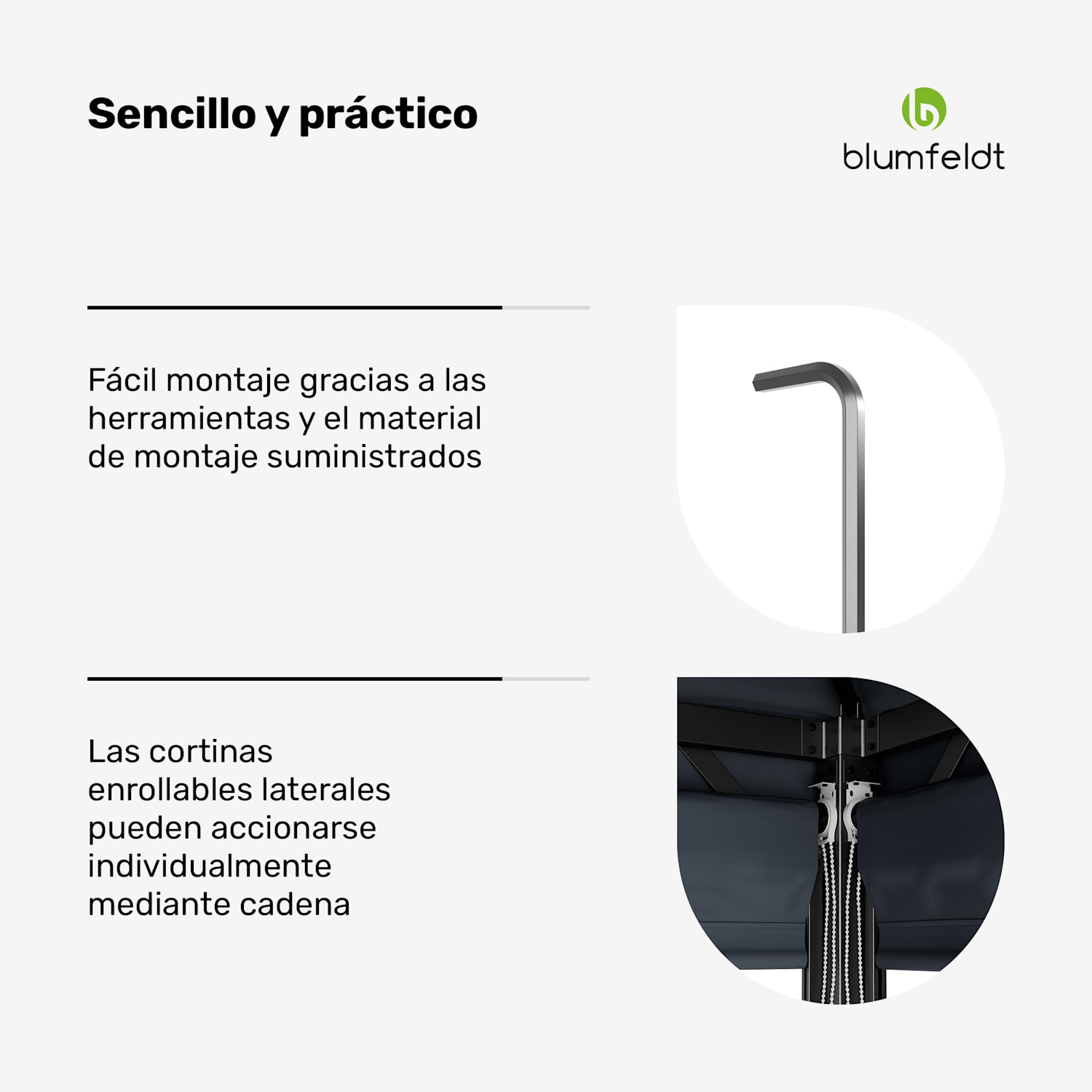 Cenador de jardín Grandezza Cortina 3x4 m | resistente a la intemperie | con recubrimiento en polvo | persianas laterales 3 x 4 m | Gris Oscuro