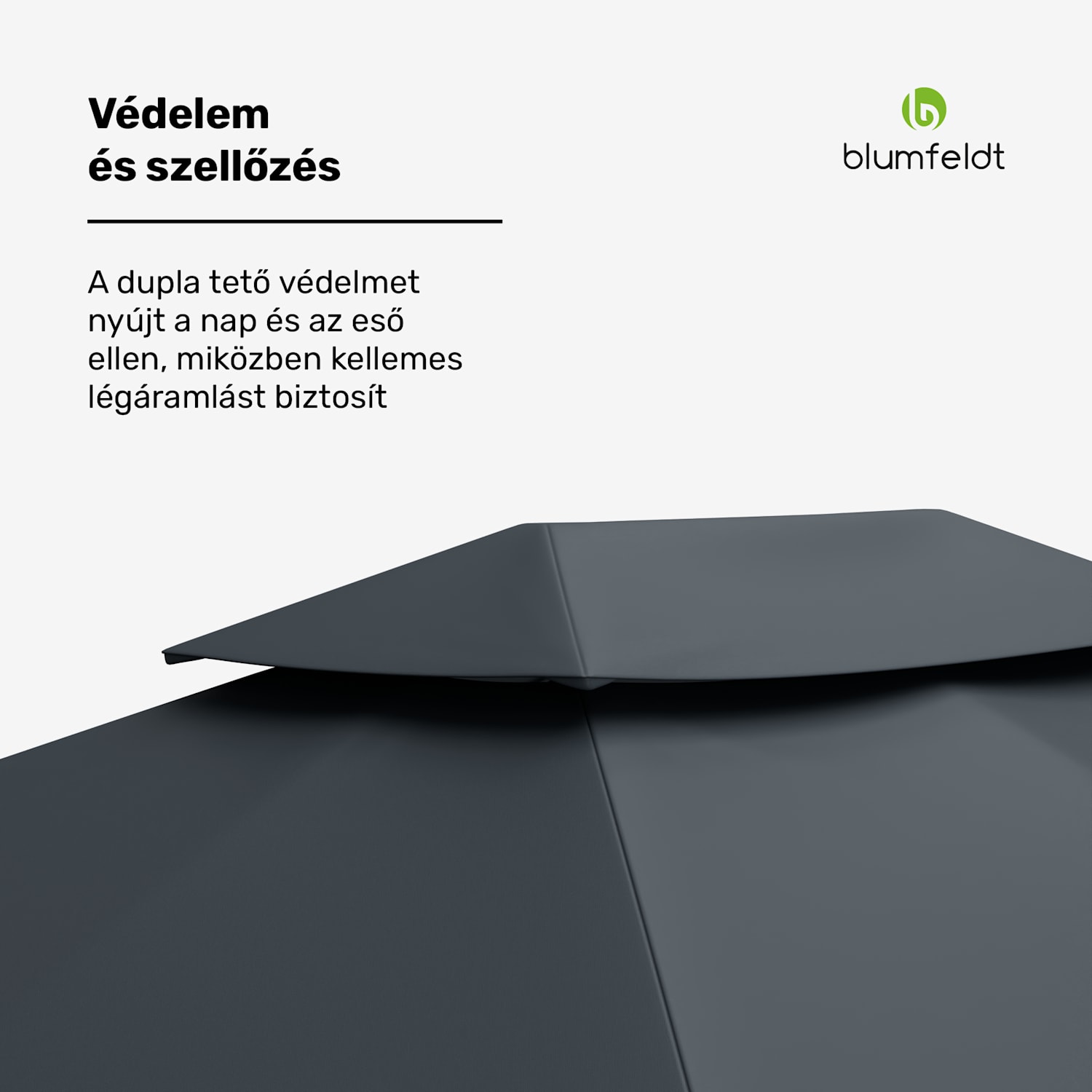 Grandezza Cortina kerti pavilon 3x4 m, időjárásálló, porfestett, oldalsó redőnyök 3 x 4 m | Sötét szürke