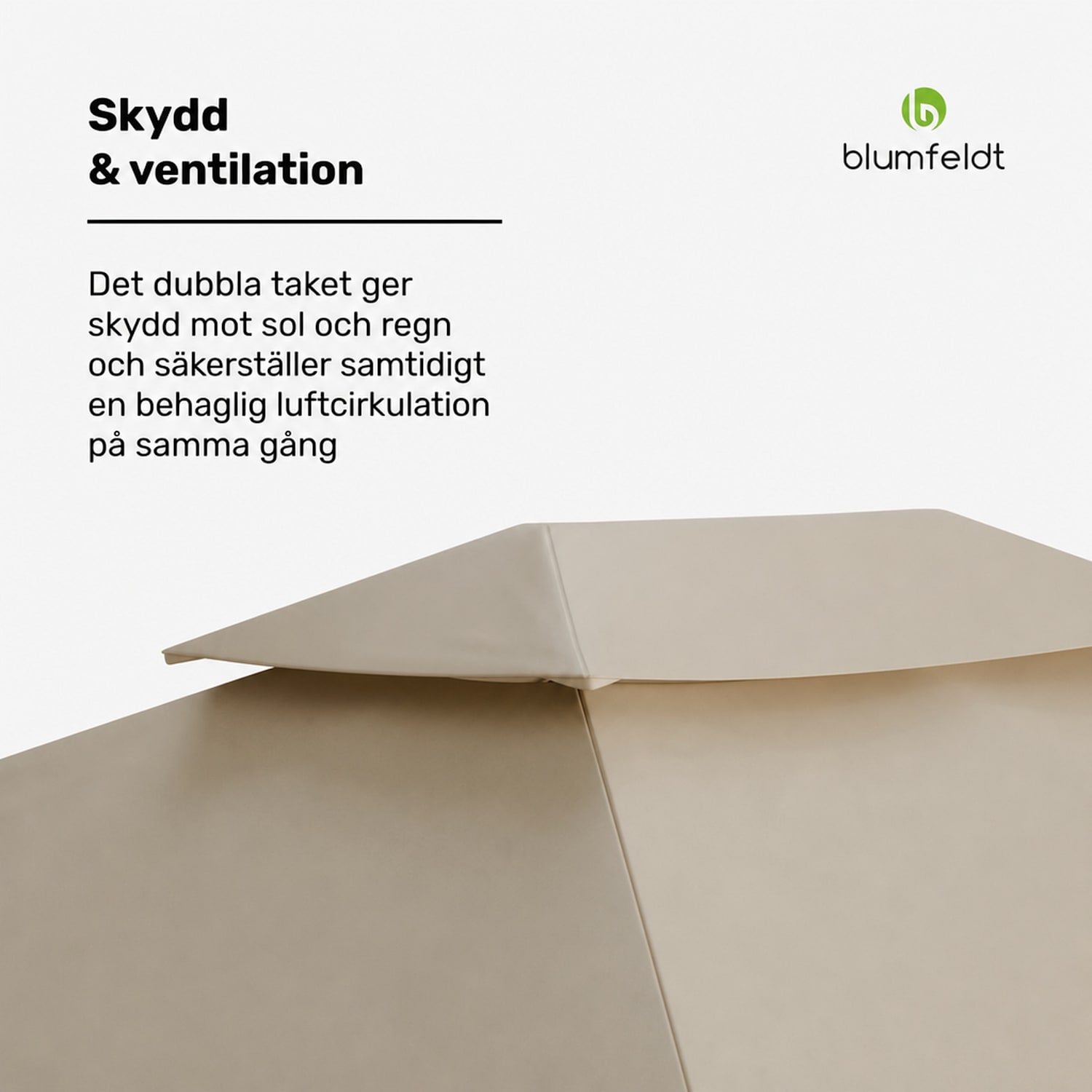 Grandezza Cortina trädgårdspaviljong 3x4 m | väderbeständig | pulverlackerad | rulljalusier på sidorna 3 x 4 m | Beige