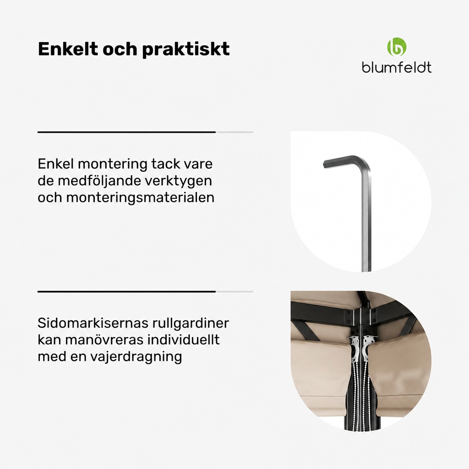 Grandezza Cortina trädgårdspaviljong 3x4 m | väderbeständig | pulverlackerad | rulljalusier på sidorna 3 x 4 m | Beige