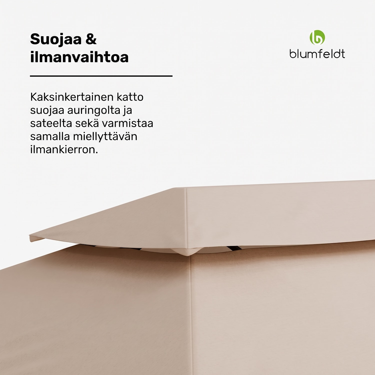 Grandezza Cortina puutarhapaviljonki 3 x 6 m | säänkestävä | jauhemaalattu | sivuilla rullaverhot 3 x 6 m | Beige