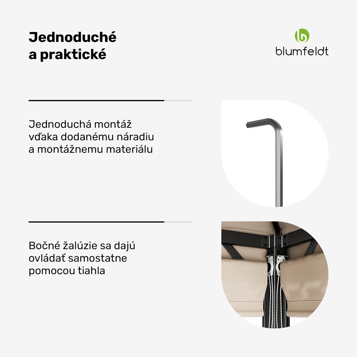 Grandezza Cortina záhradný altánok 3x6 m, odolný voči poveternostným vplyvom, prášková farba, bočné rolety 3 x 6 m | Béžová