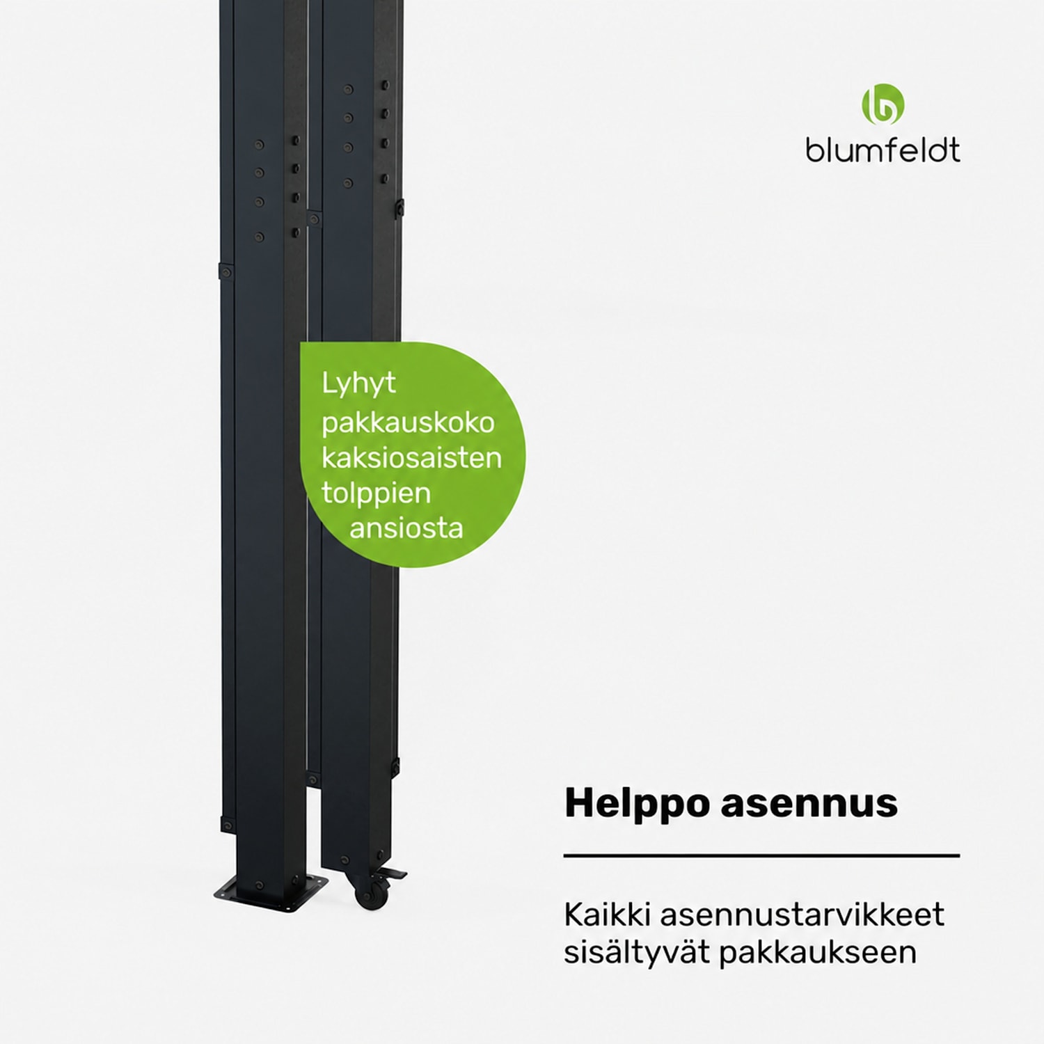 Pantheon Cortina Solid Sky Expand puutarhapaviljonki 3x6 | säänkestävä | laajennettava 