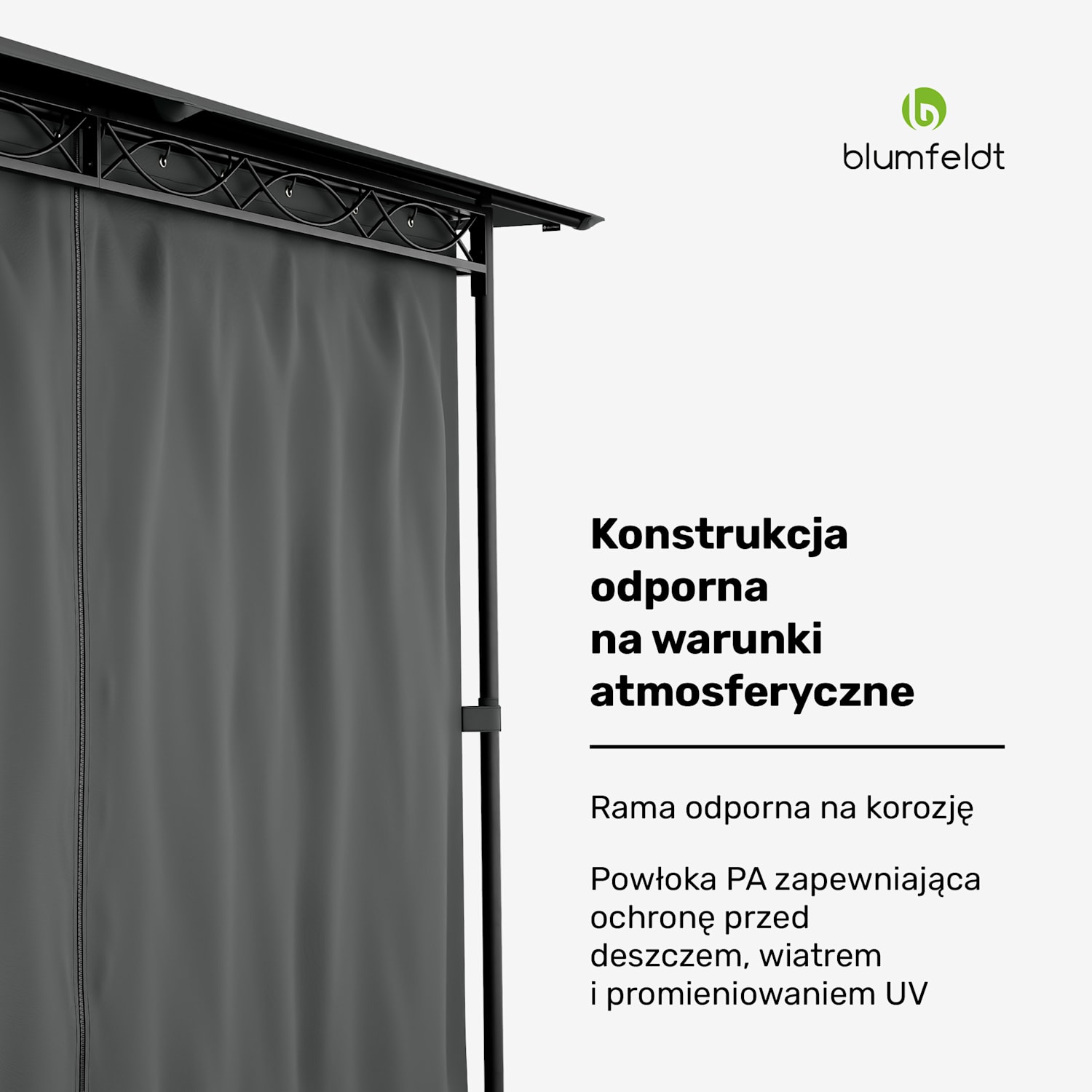 Pawilon Mondo 3x4 z metalową ramą i 4 ścianami bocznymi 3 x 4 m | Ciemnoszary