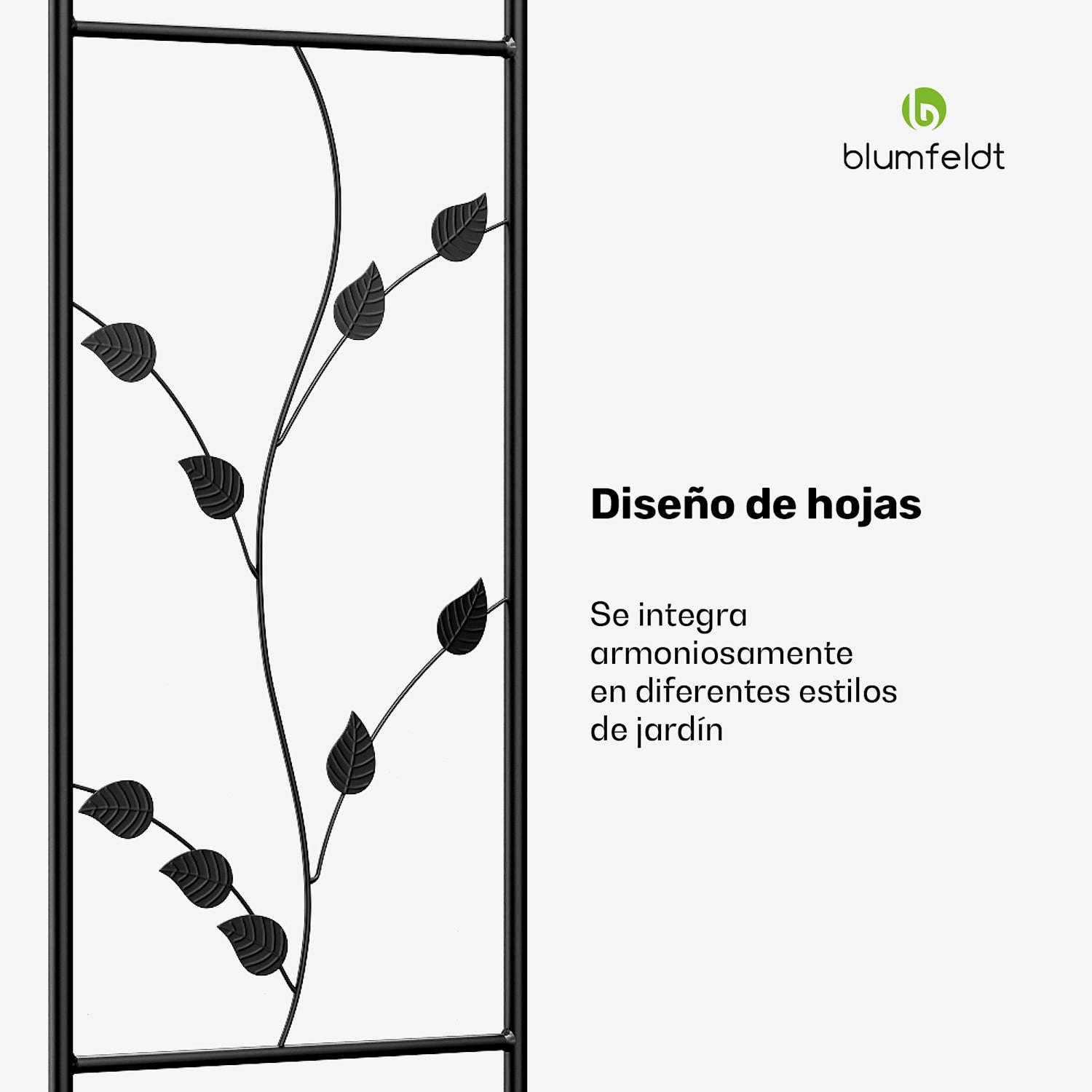 Arco de rosas FloraBelle Arch | motivos de hojas decorativos | resistente a la intemperie | ayuda para trepar 