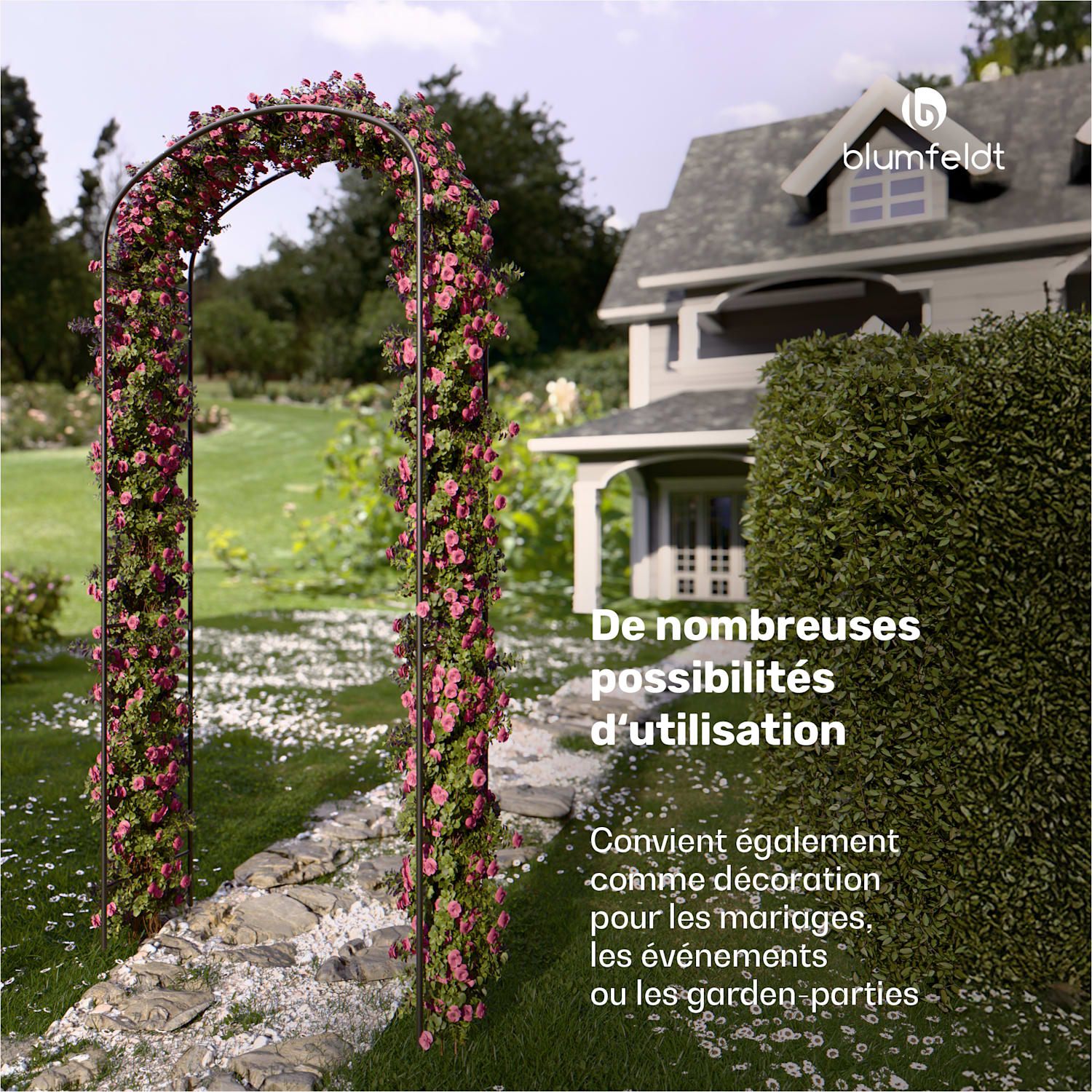 FloraBelle Curve rozenboog | decoratieve bladmotieven | weerbestendig | klimhulp kromme