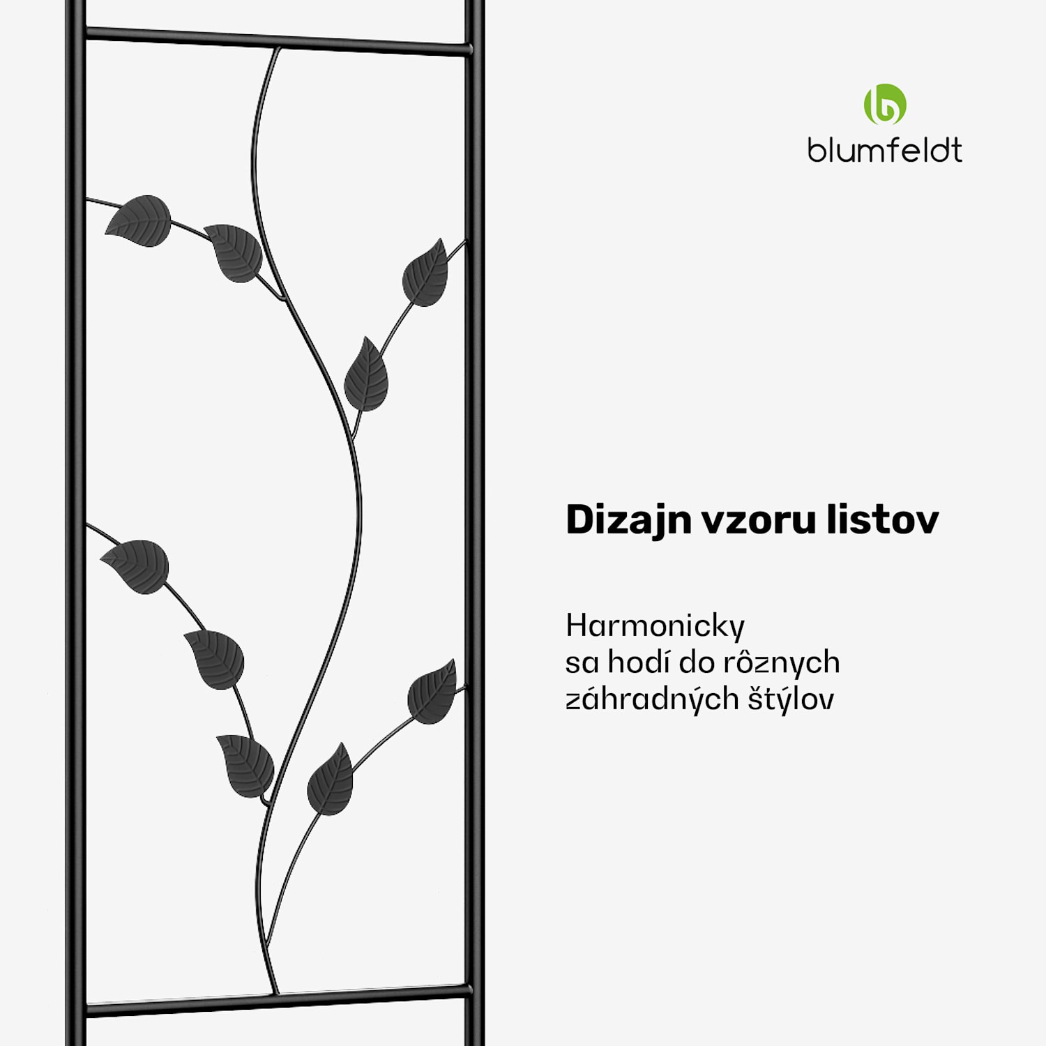 FloraBelle Curve oblúk, ozdobné vzory listov, odolný voči poveternostným vplyvom, pomôcka na popínanie krivka