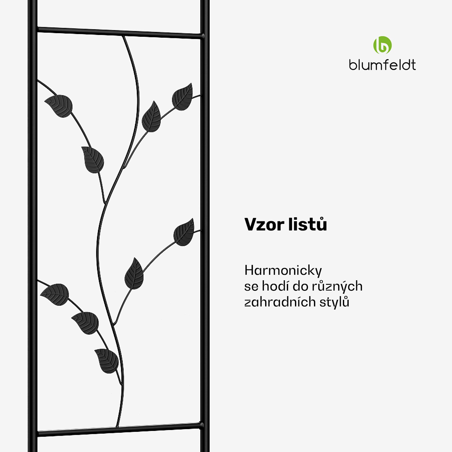 FloraBelle Cupola oblouk, ozdobné vzory listů, odolný vůči povětrnostním vlivům, podpora popínavých rostlin kopule