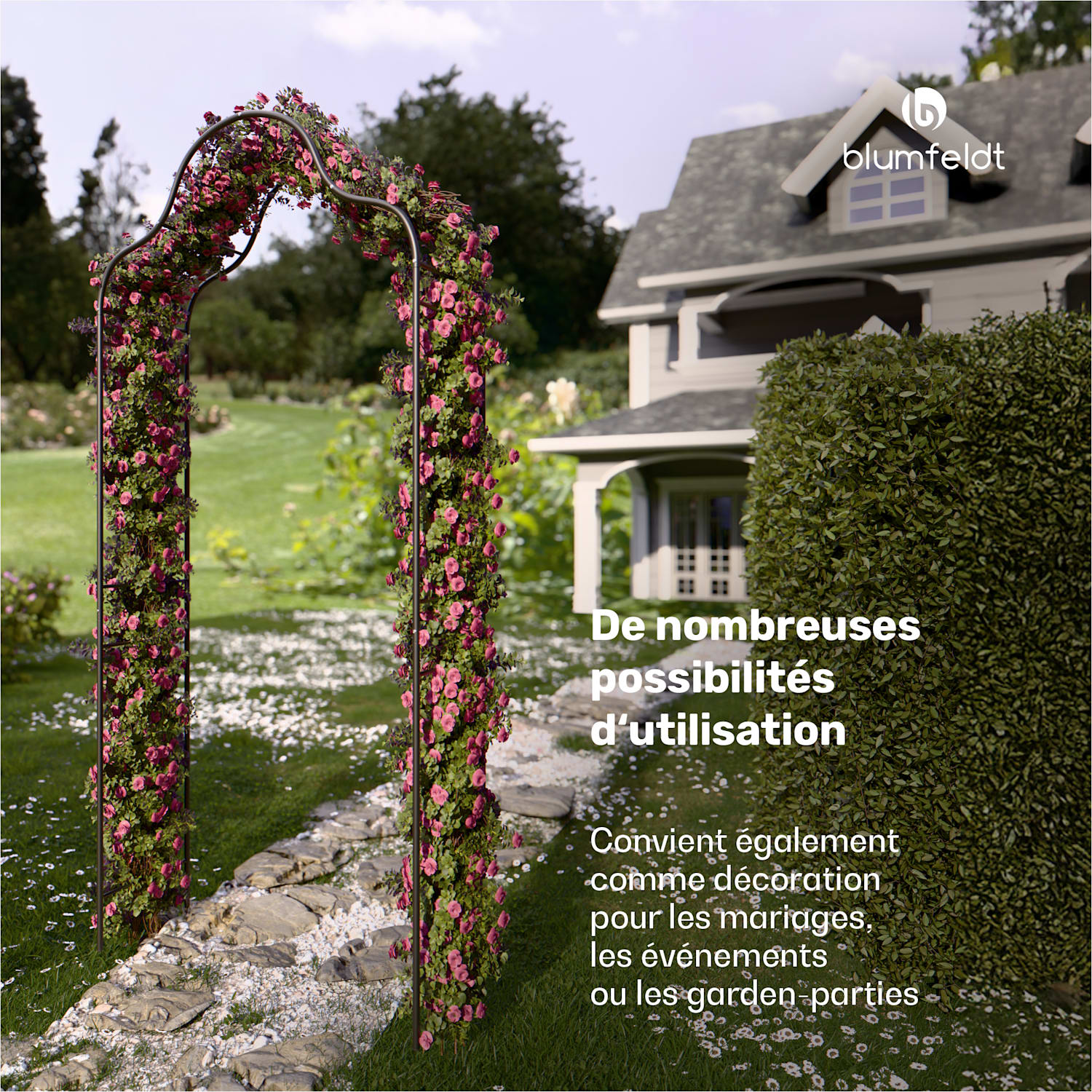 FloraBelle Cupola ozenboog | decoratieve bladmotieven | weerbestendig | klimhulp koepel