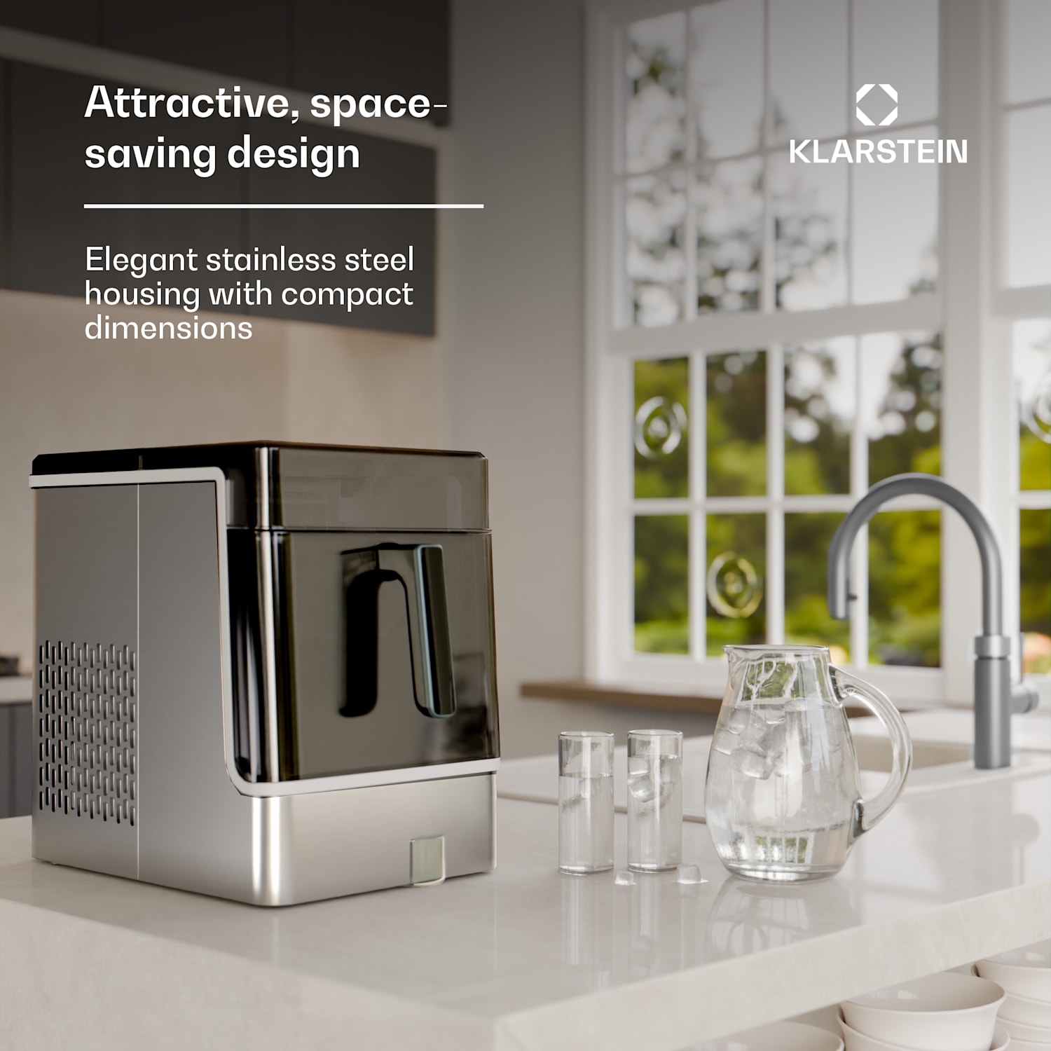 Ice Lux ijsblokjesmachine | RVS | 23kg/24u | Zelfreinigend Zilver