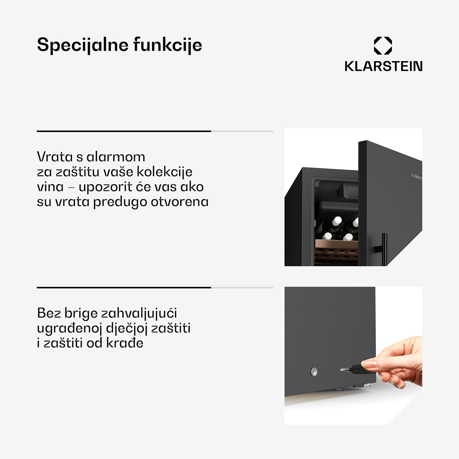 CellarMax hladnjak za vino, 114 boca, Kompresor, Energetska učinkovitost E 114 boca