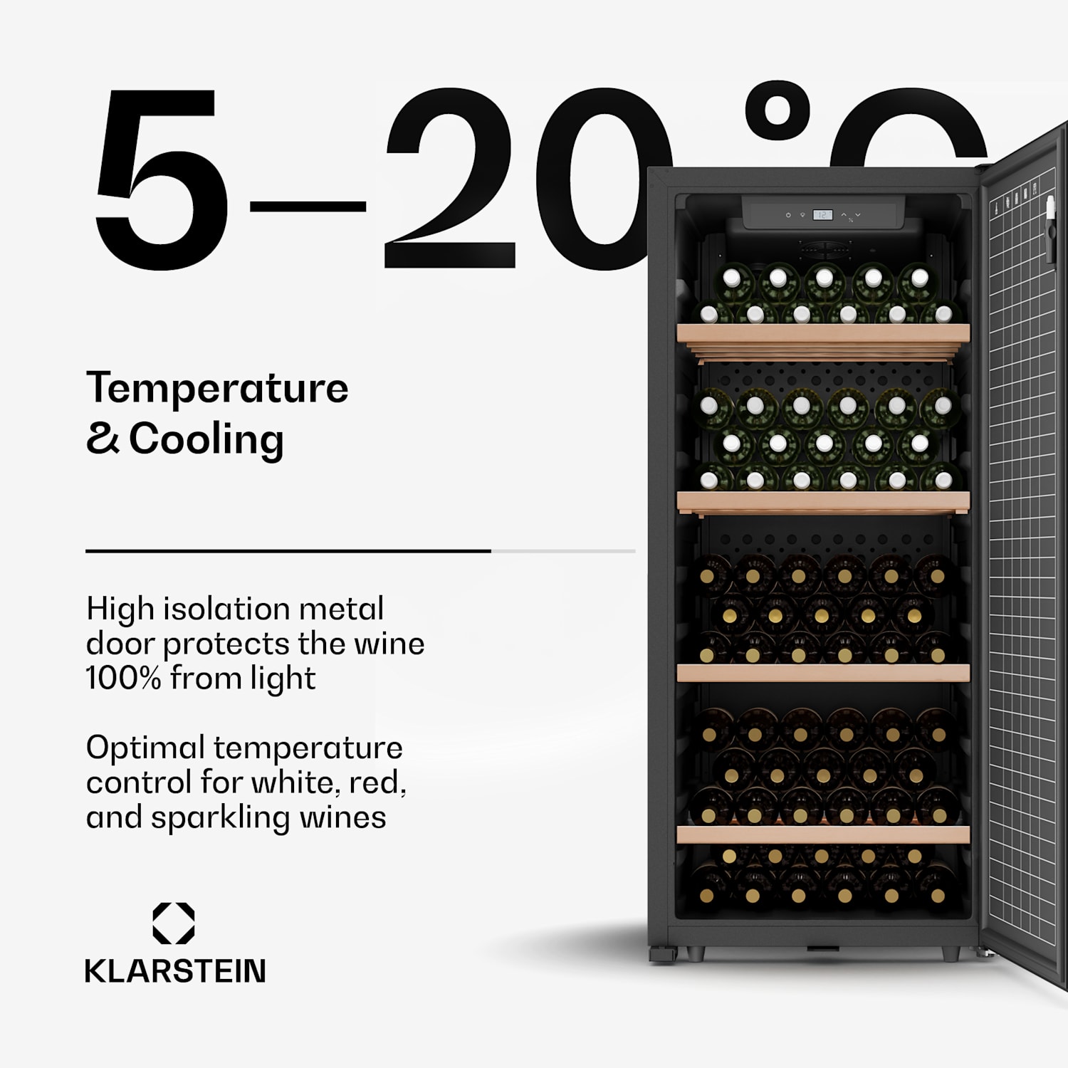 Viinikaappi CellarMax | 114 pulloa | kompressori | energiatehokkuus E 114 pulloa