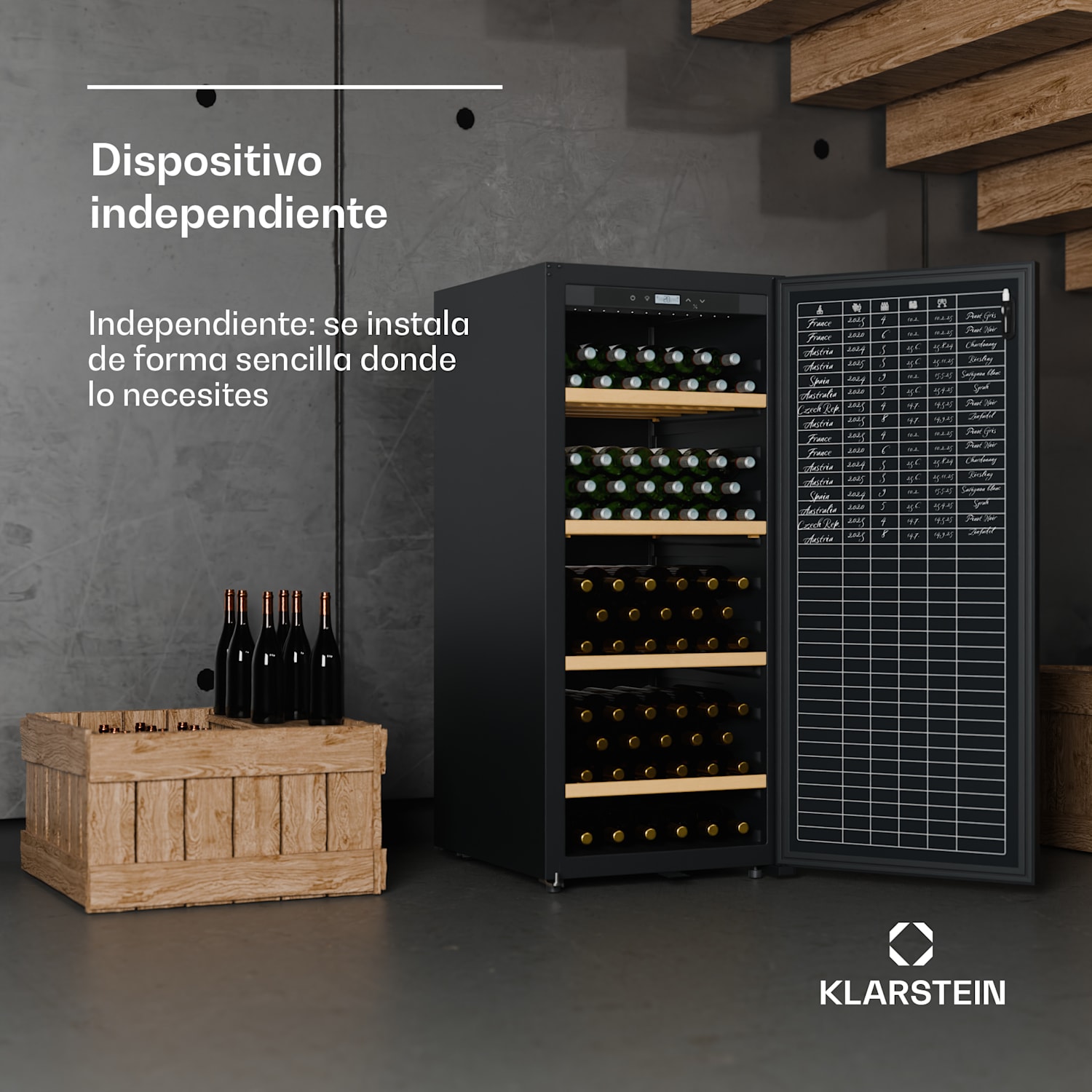 CellarMax vinoteca | 155 Botellas | Compresor | Eficiencia energética E 155 botellas