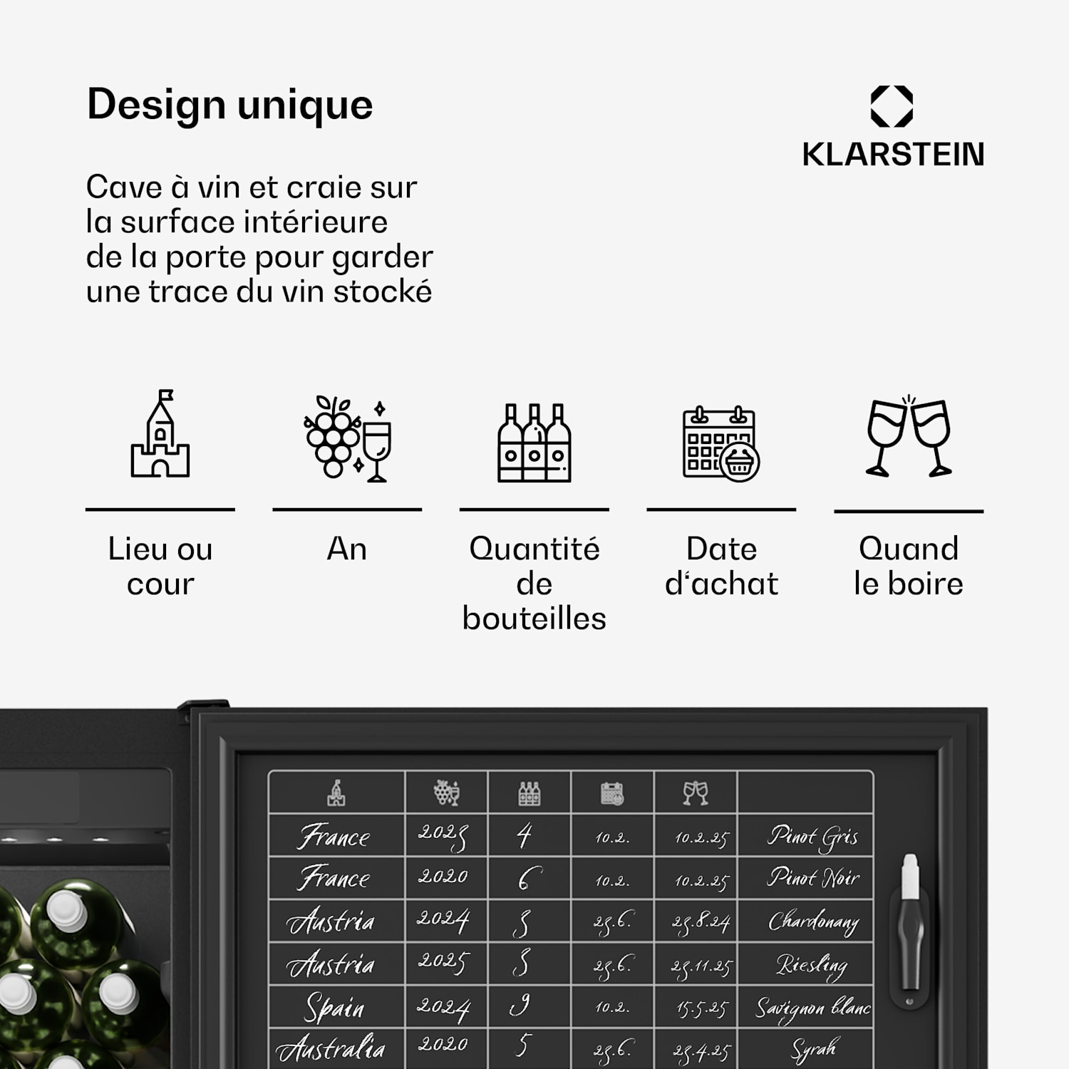 Wijnkoelkast CellarMax | 155 flessen | compressor | energie-efficiëntieklasse E 155 flessen