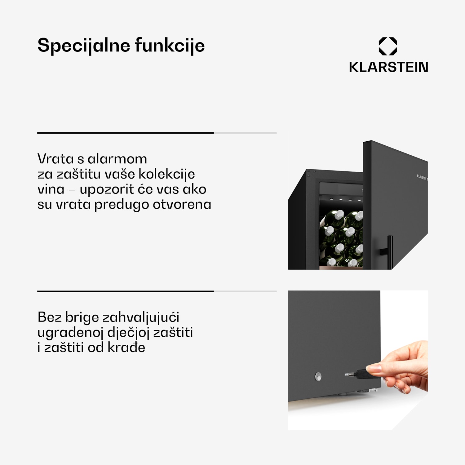 CellarMax hladnjak za vino, 155 boca, Kompresor, Energetska učinkovitost E 155 boca