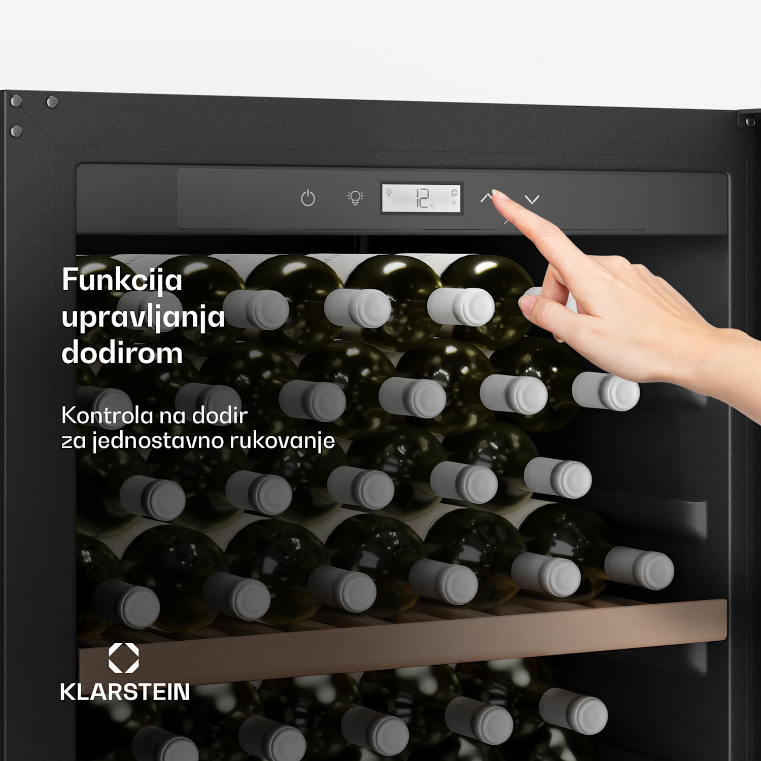 CellarMax hladnjak za vino, 155 boca, Kompresor, Energetska učinkovitost E 155 boca